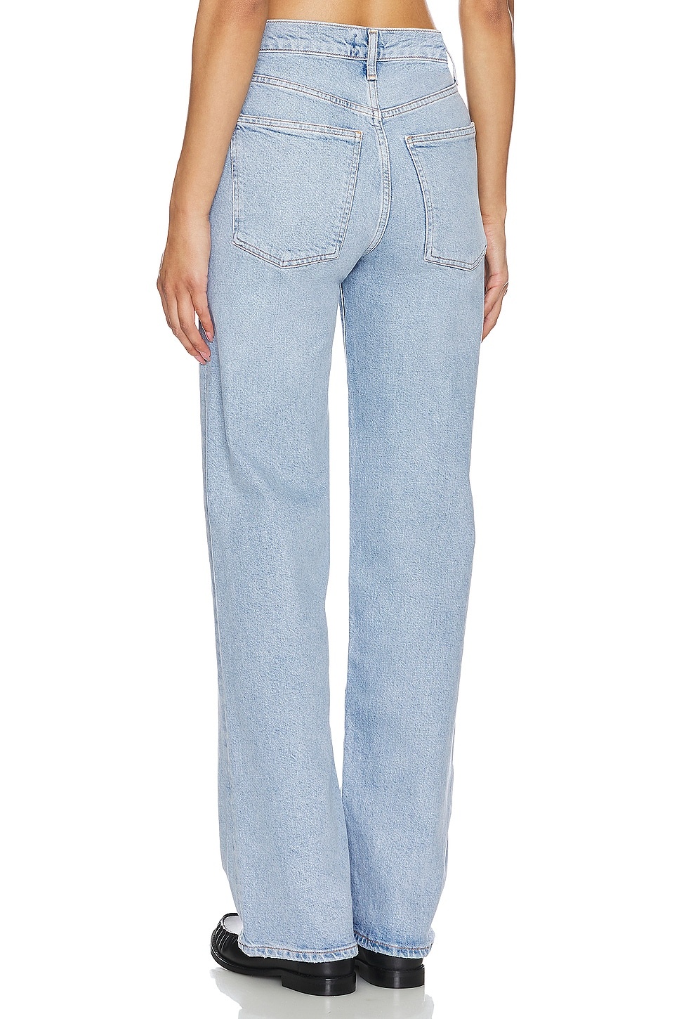 Harper Mid Rise Wide Leg Straight - 3