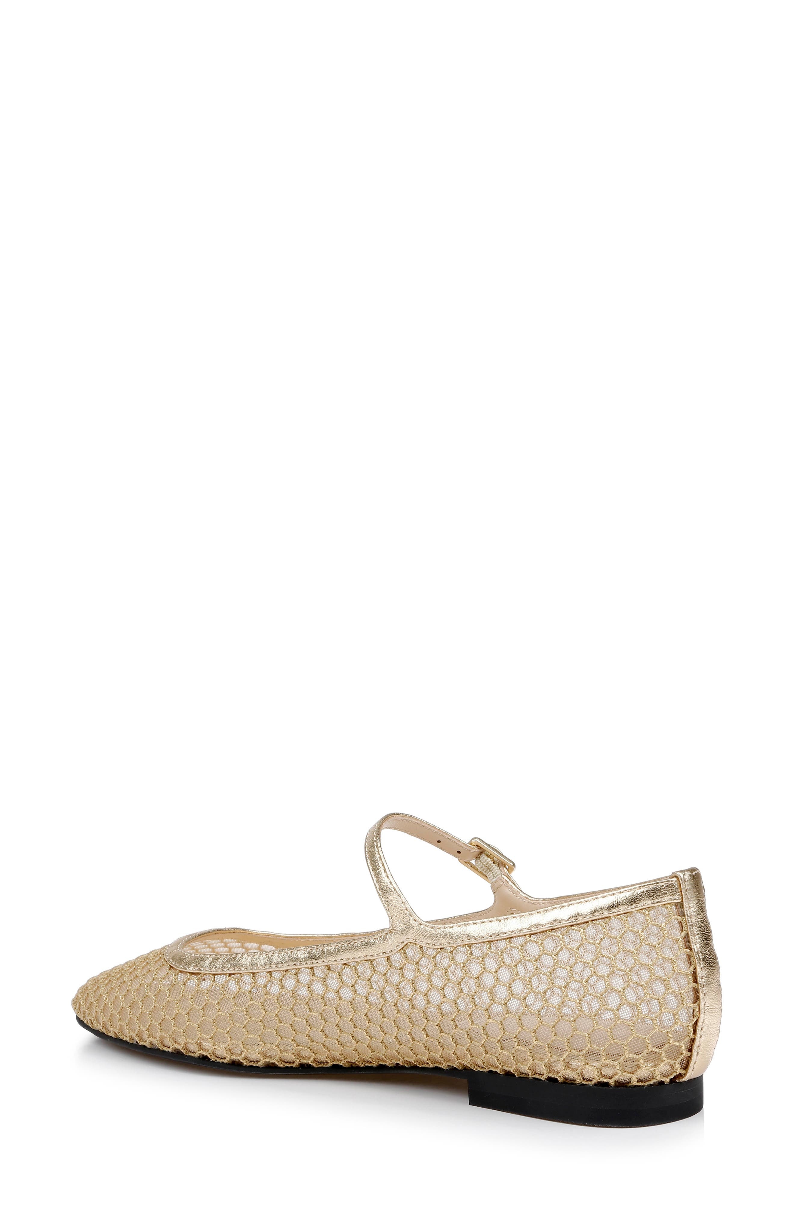 L'AGENCE Grainne Mary Jane Flat in Gold Mesh at Nordstrom - 2