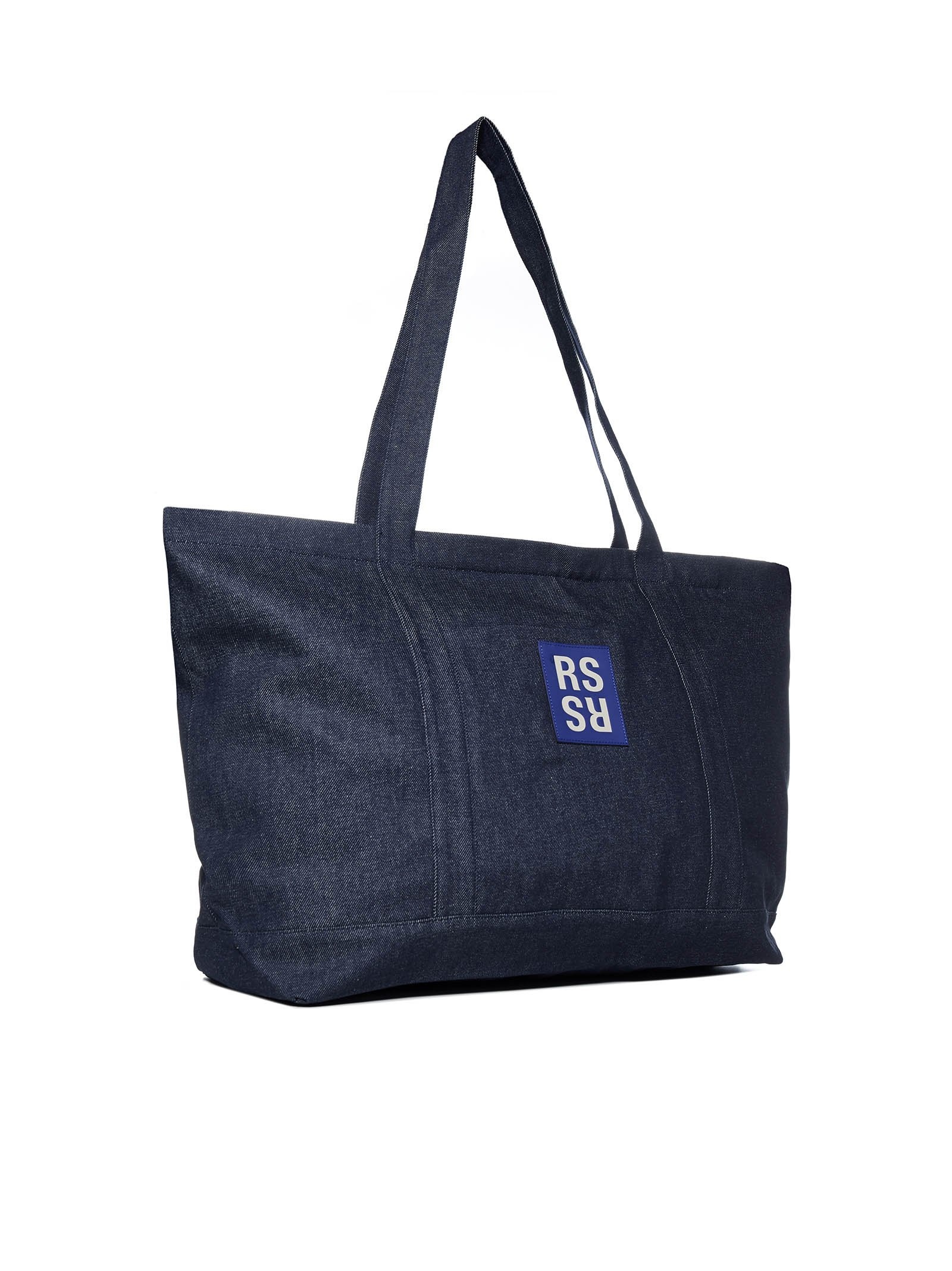 Raf Simons Logo Patch Denim Shopping Bag - 3
