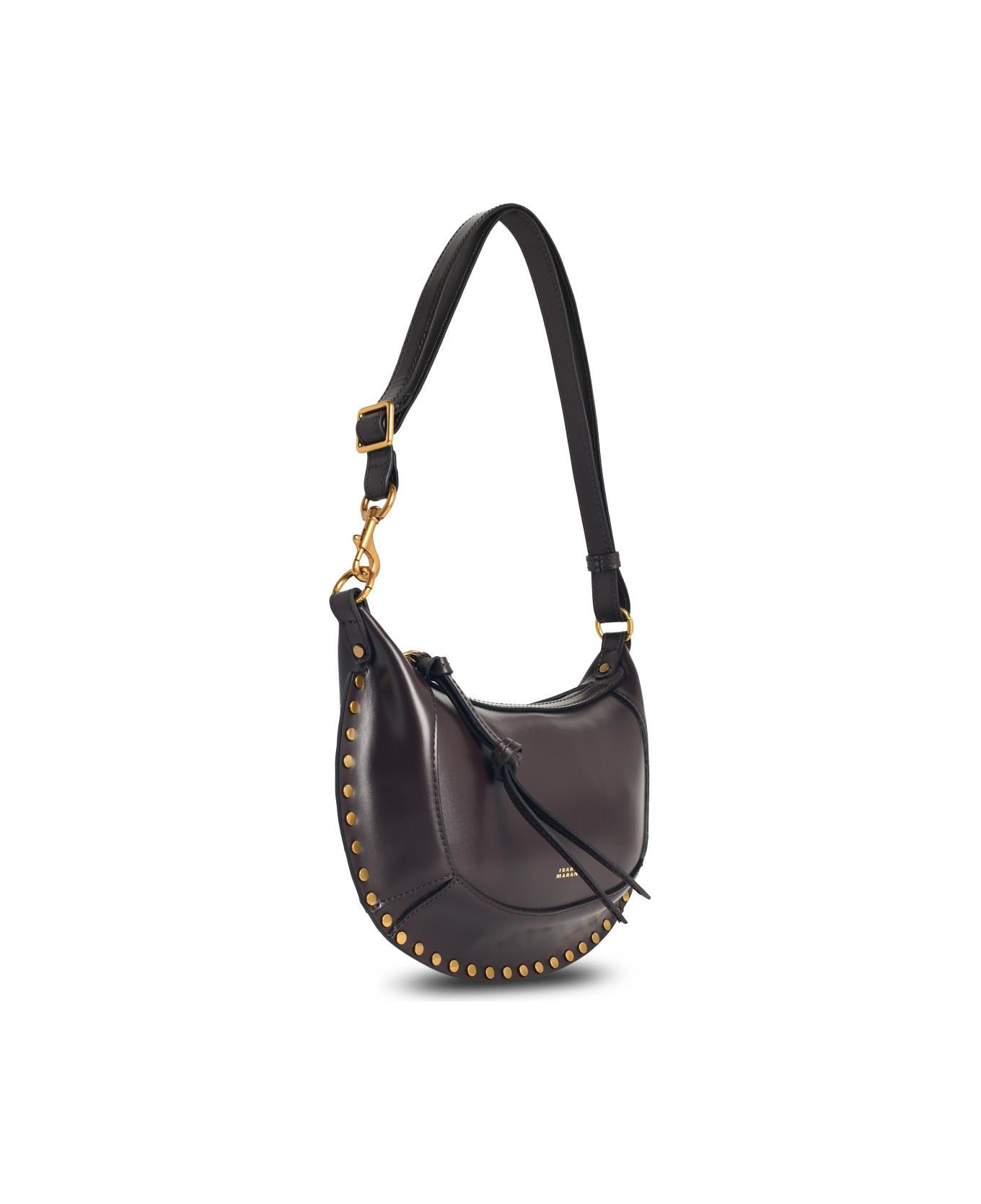 'oskan Moon' Chocolate Brown Leather Bag - 2