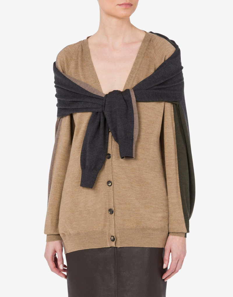 Moschino CARDIGAN IN WOOL LAYER UP outlook