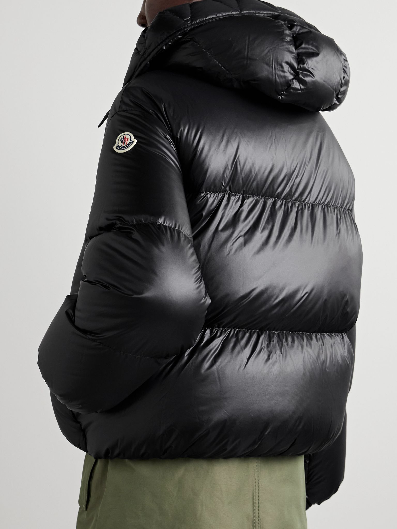 Borey hooded padded quilted shell down jacket Black - 4
