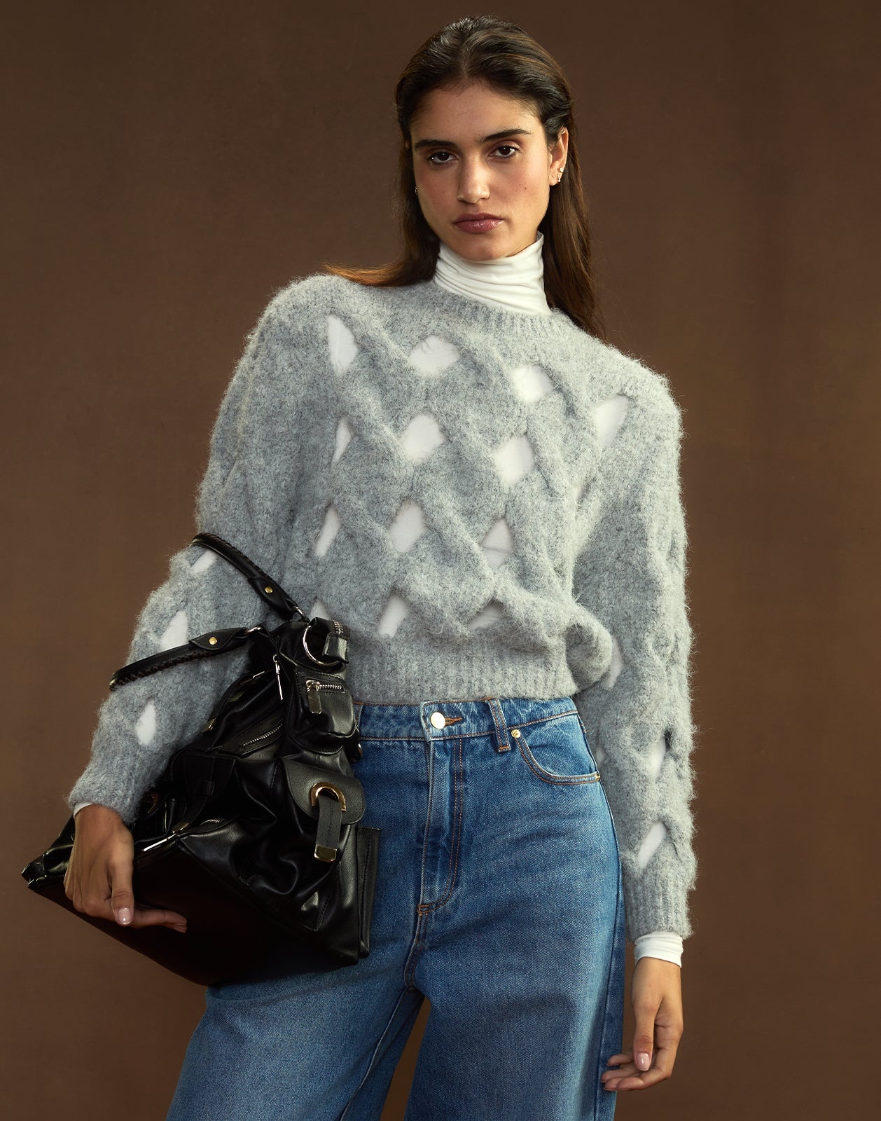 Open Knit Sweater - 3