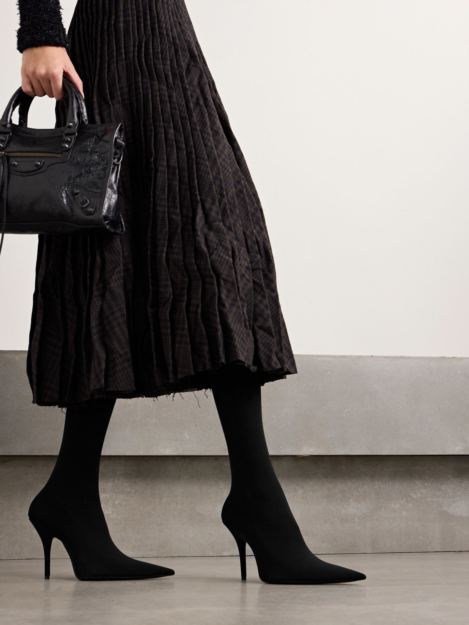 Avenue stretch-knit over-the-knee boots Black - 2