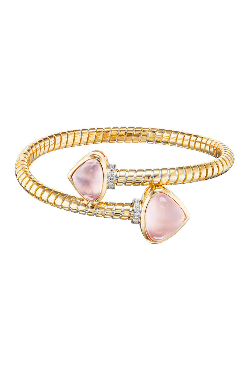 Marina B Rose Quartz Trisolina Bypass Bracelet outlook