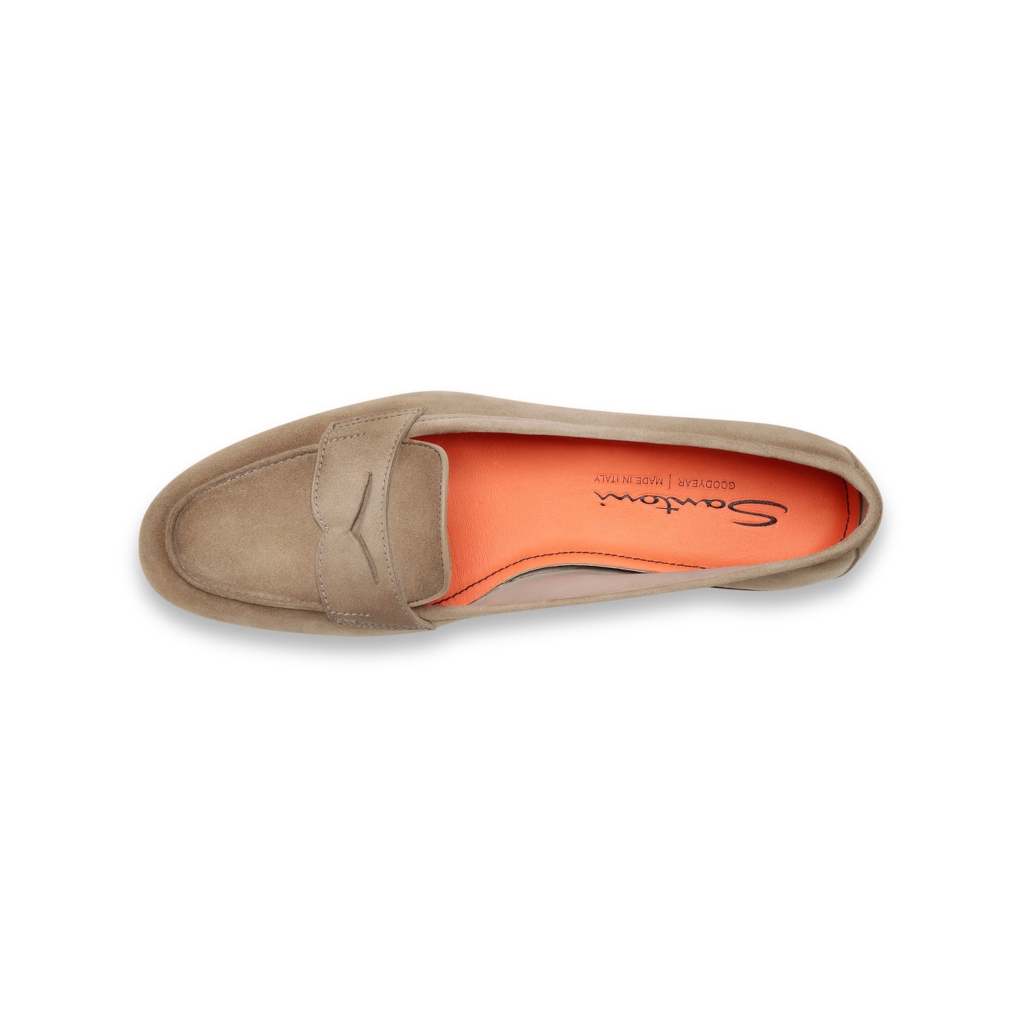 Women's beige suede Carla loafer - 5