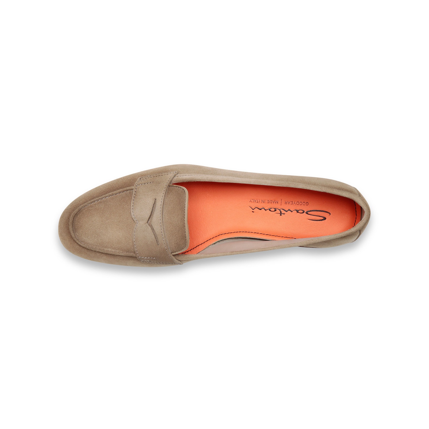 Women's beige suede Carla loafer - 4