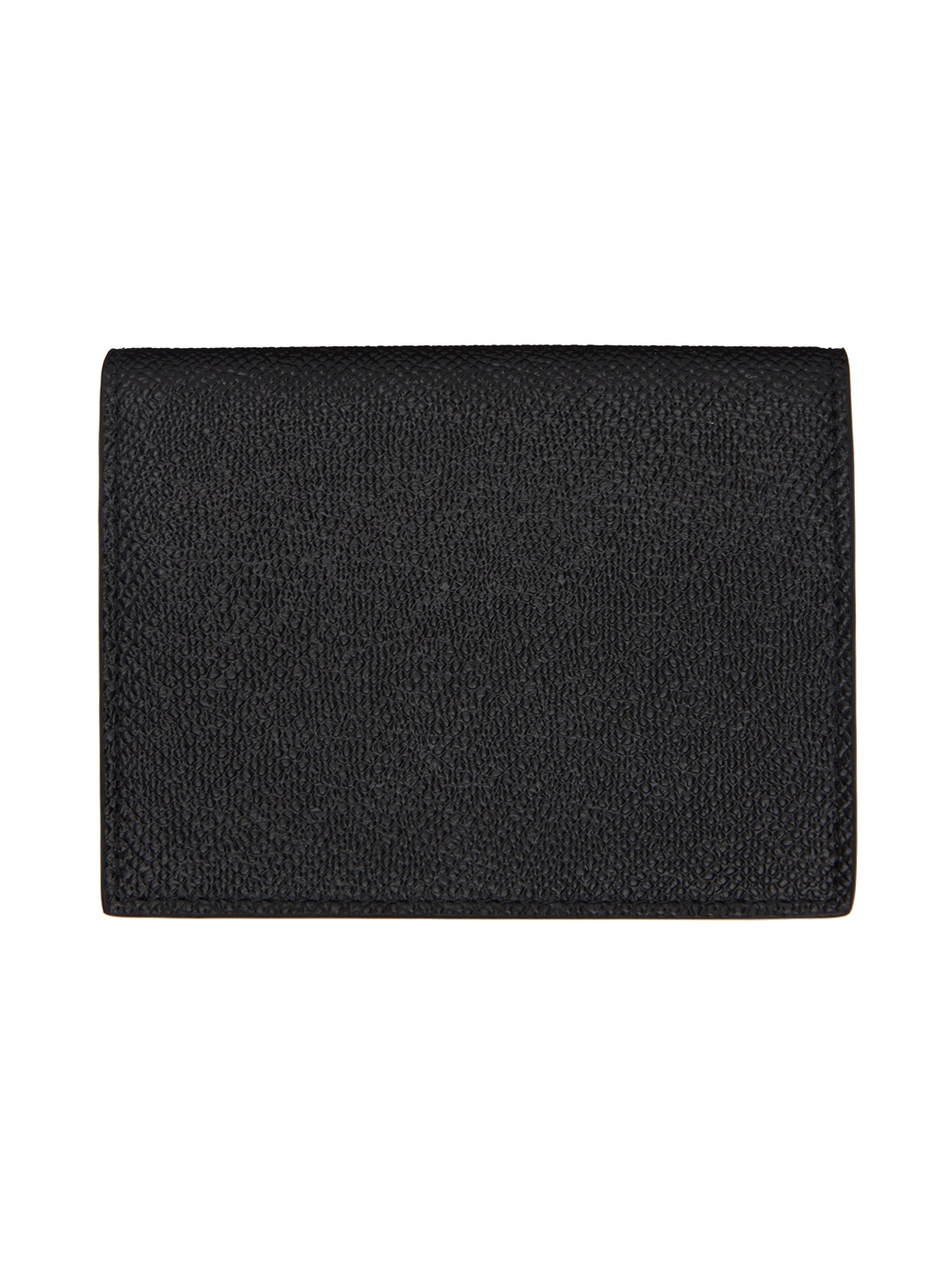 Black Calfskin Branded Plate Card Holder - 2