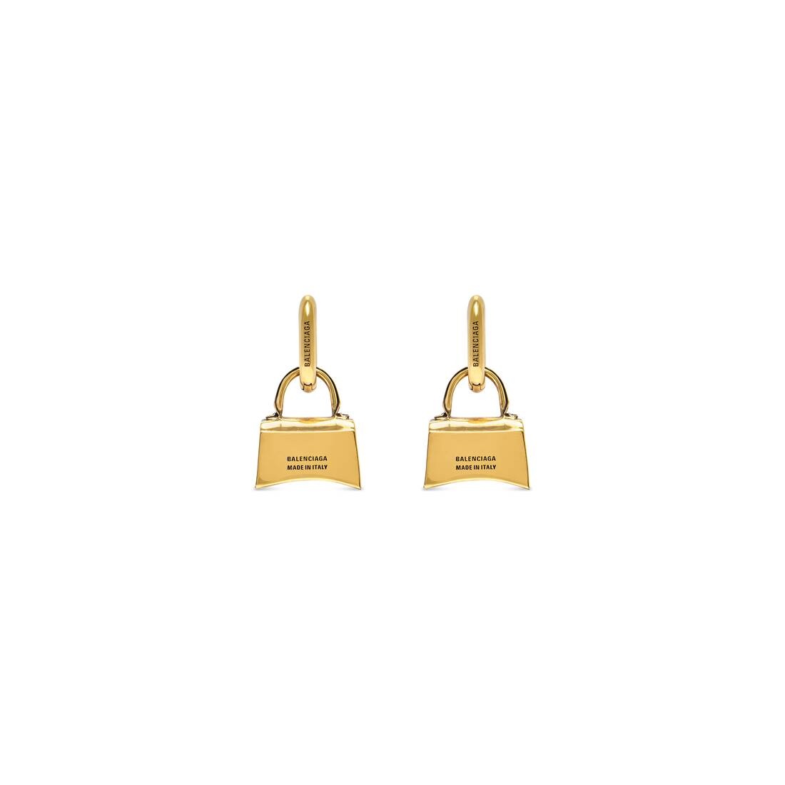 Women's Bag Earrings in Antique Gold - 2