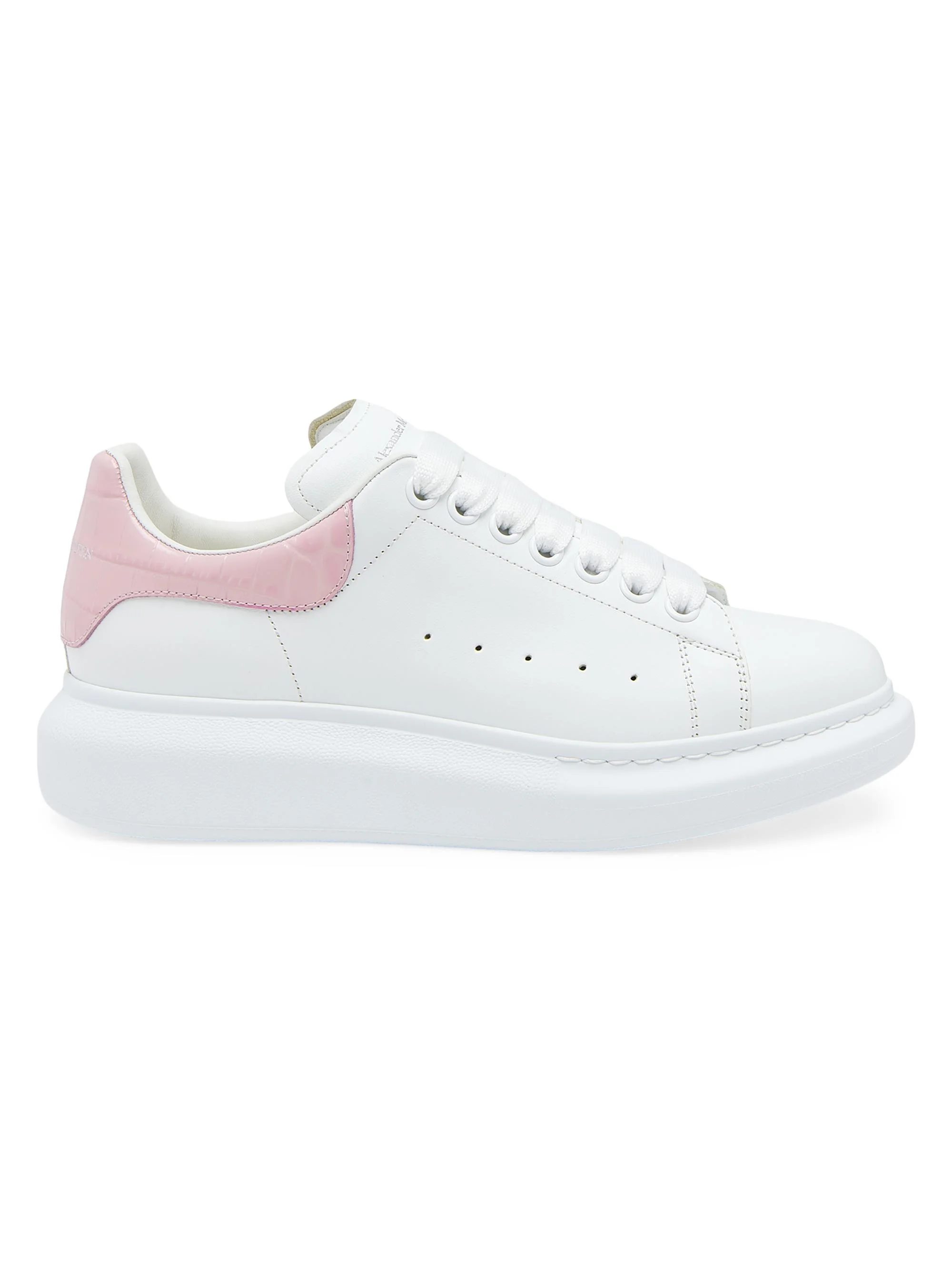 Women's Leather Low-Top Sneakers - White Patchouli - 1