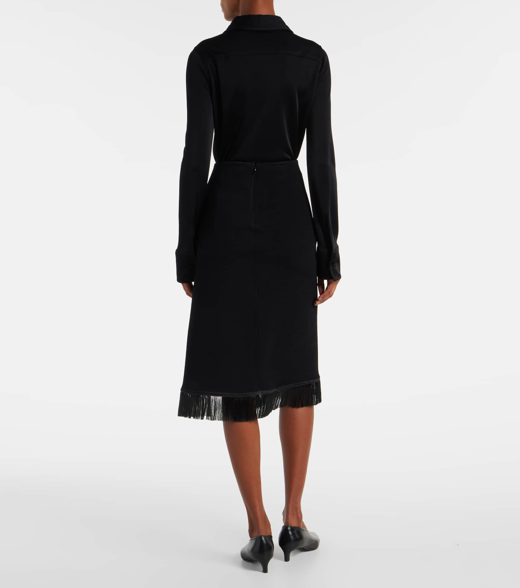 Fringed midi skirt - 3