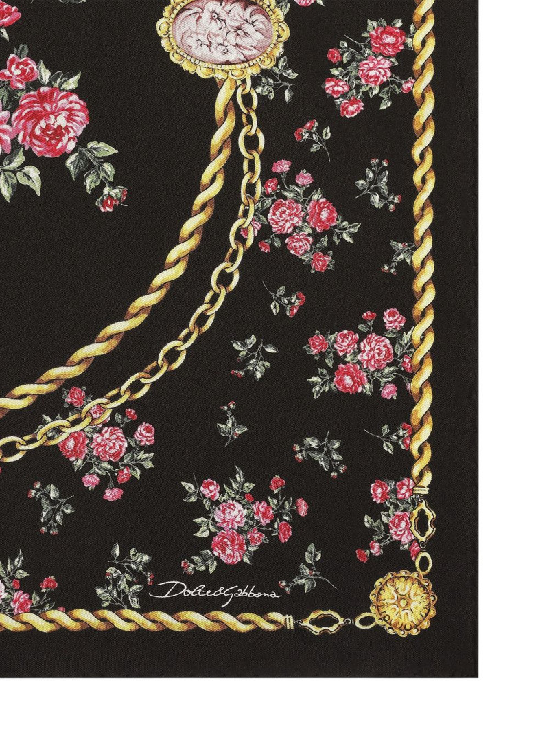 Dolce & Gabbana chain floral scarf outlook