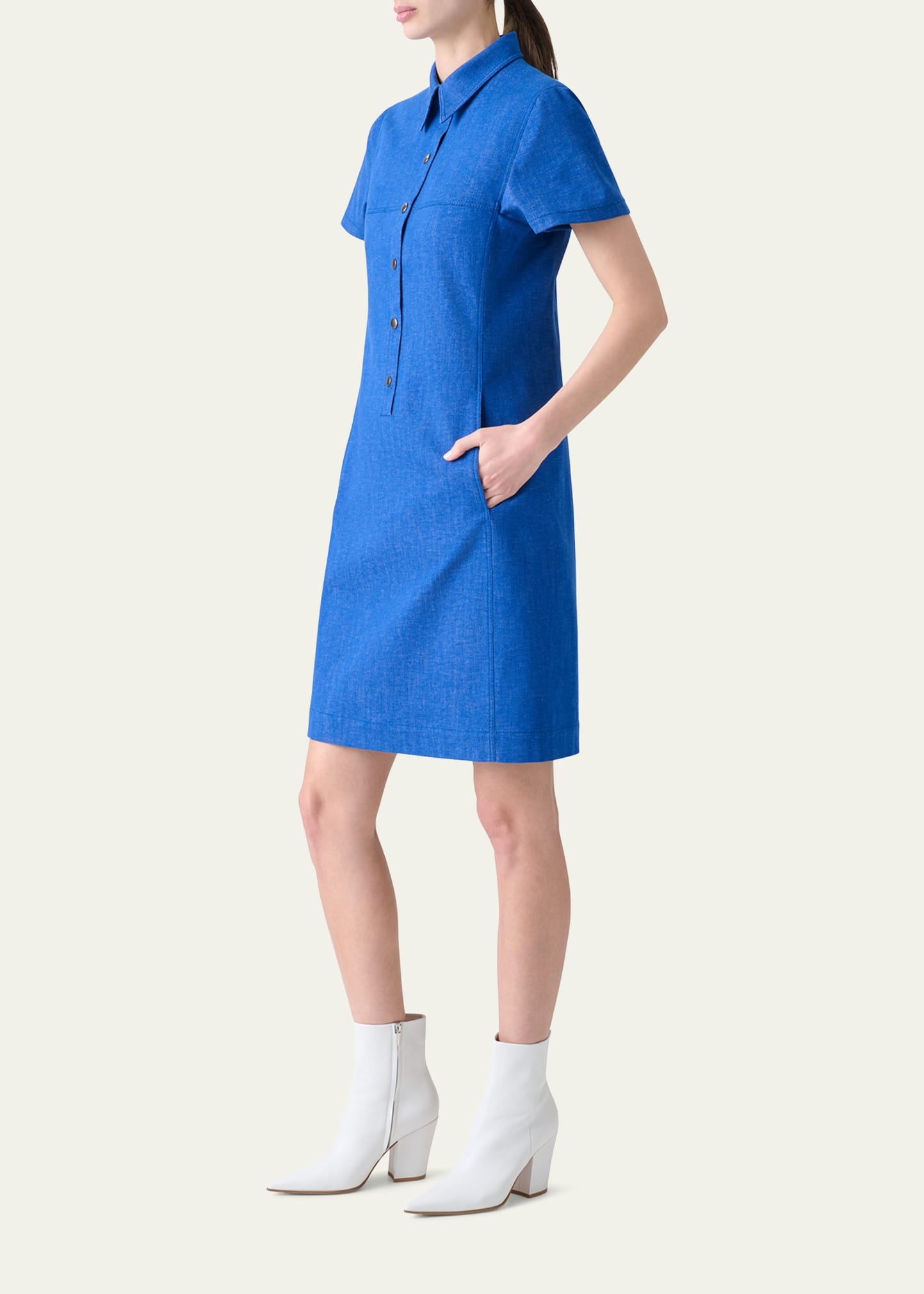 Denim Polo Dress - 4