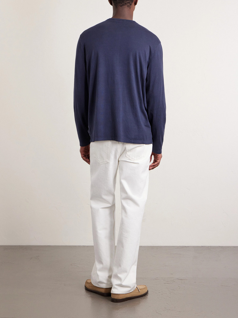 Garment-Dyed Lyocell and Cotton-Blend Jersey Henley Shirt 4