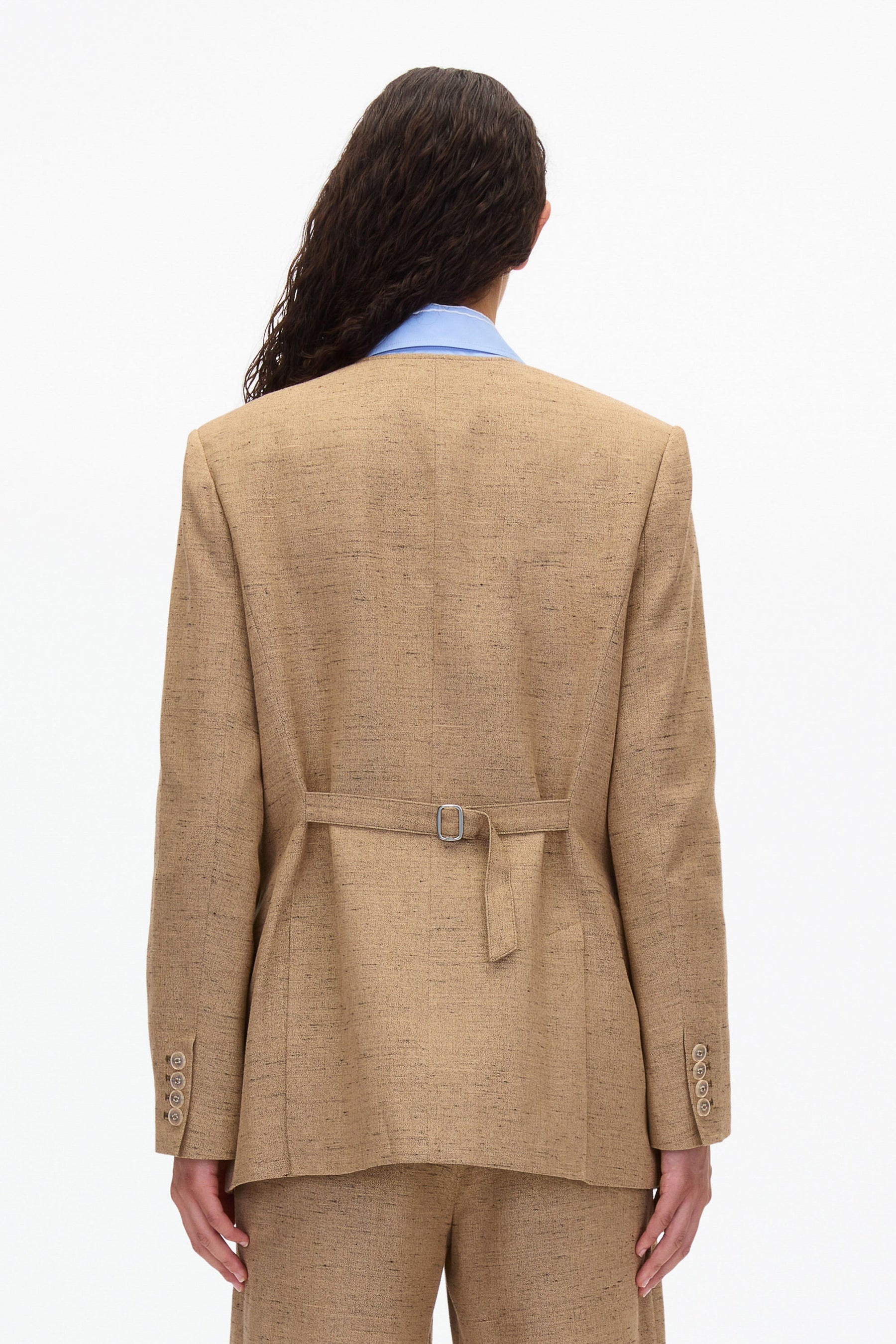 Collarless Relaxed Blazer - 4