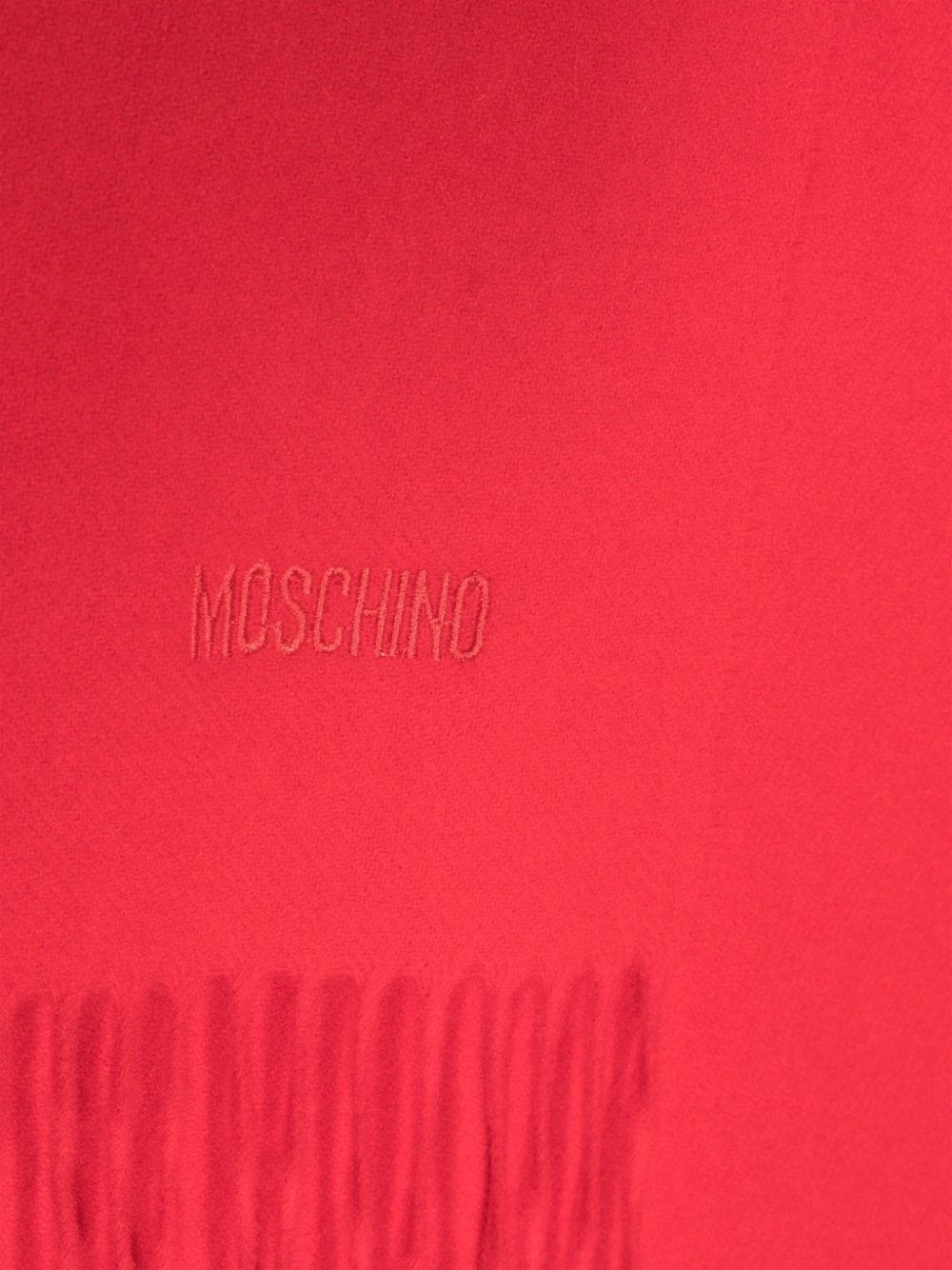 logo-embroidered scarf - 3