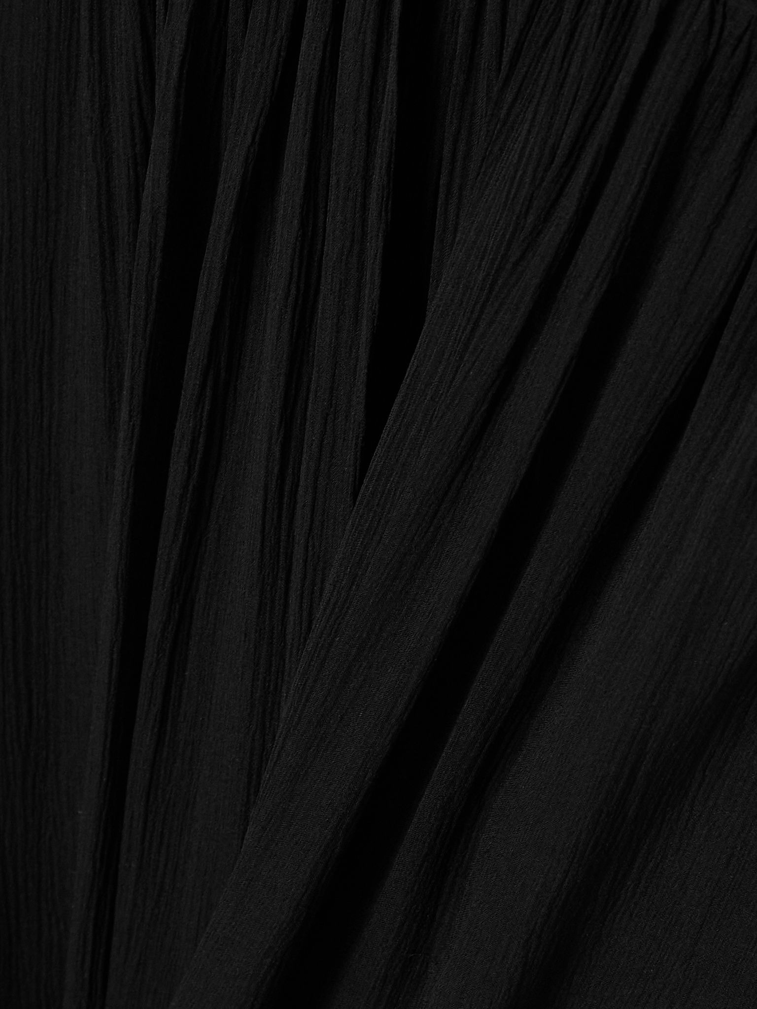 Agathe tiered gathered silk-crepon maxi dress Black - 4