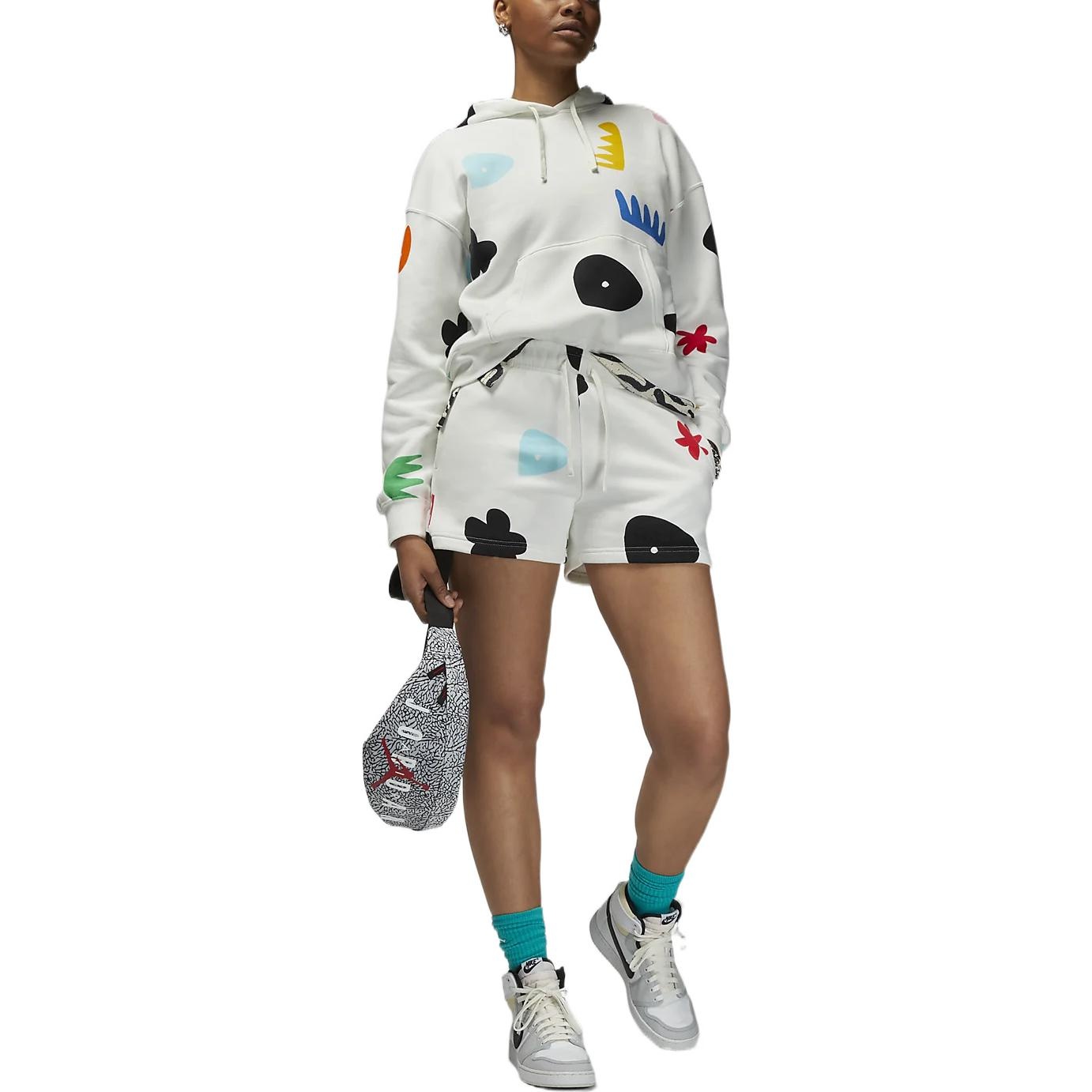 (WMNS) Air Jordan Artist Series by Mia Lee Fleece Hoodie 'White' DQ4606-133 - 3