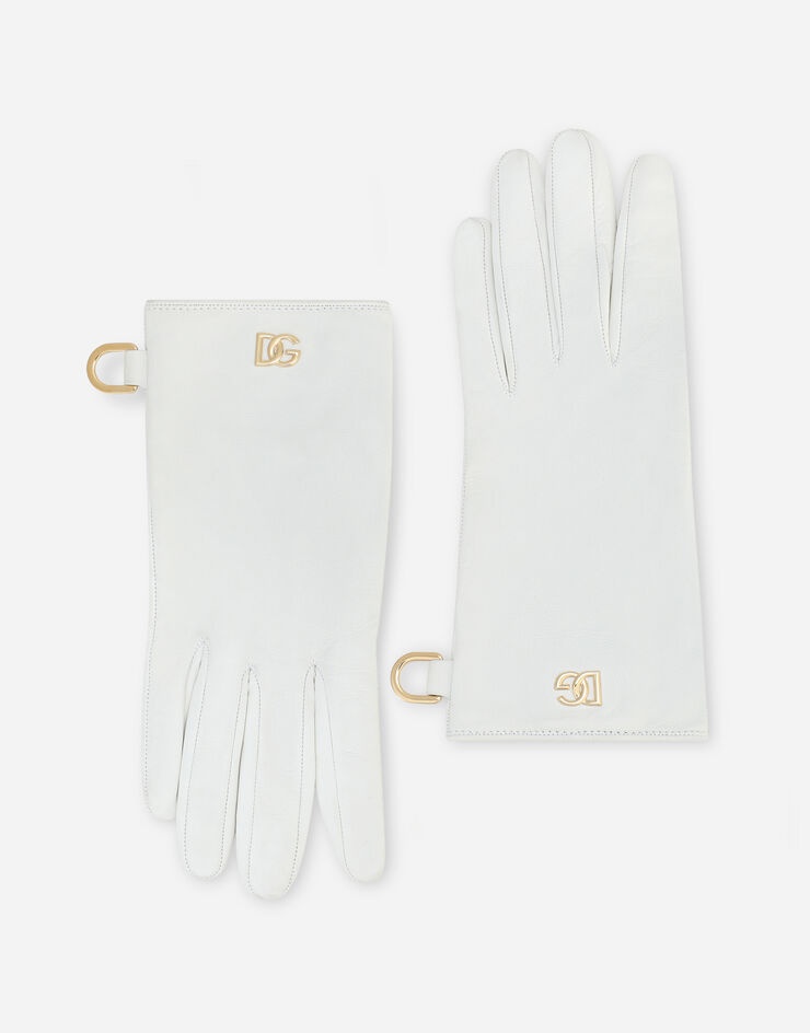 Nappa leather gloves with DG logo - 1