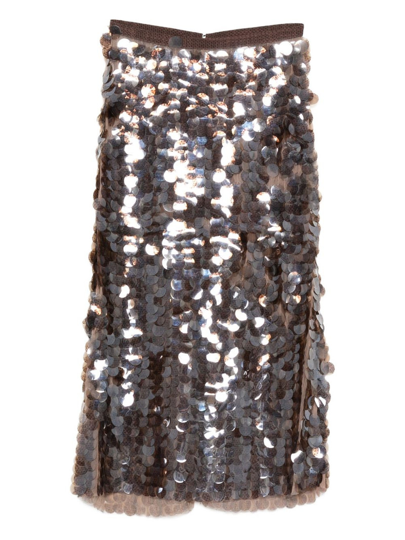 sequinned midi skirt 1
