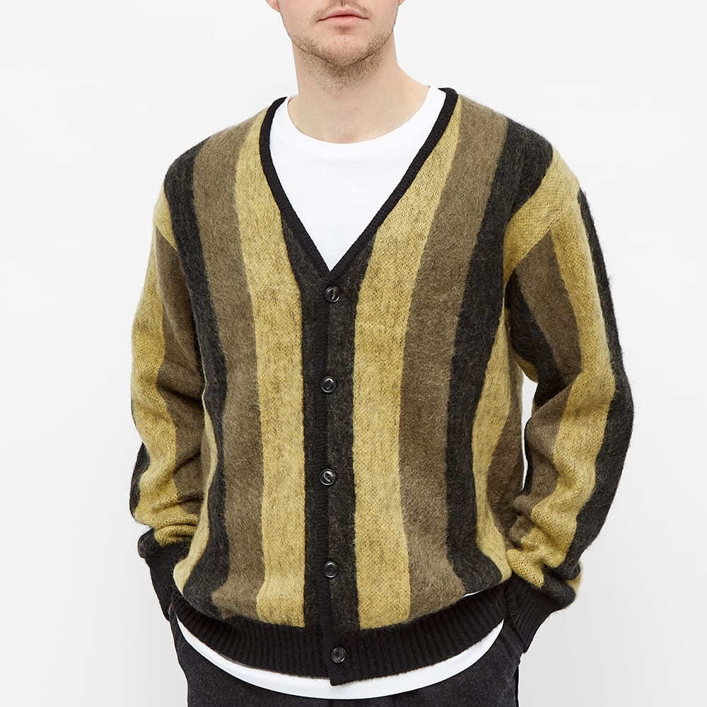 Wacko Maria Striped Mohair Cardigan - 4