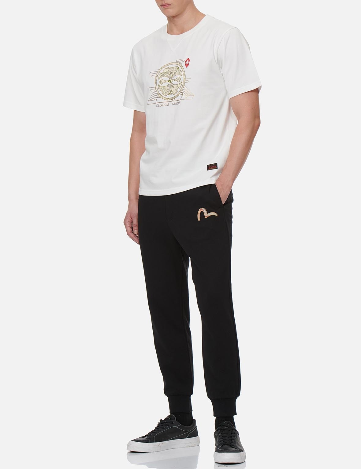 JAPANESE-PATTERN LOGO APPLIQUÉ SWEATPANTS - 6