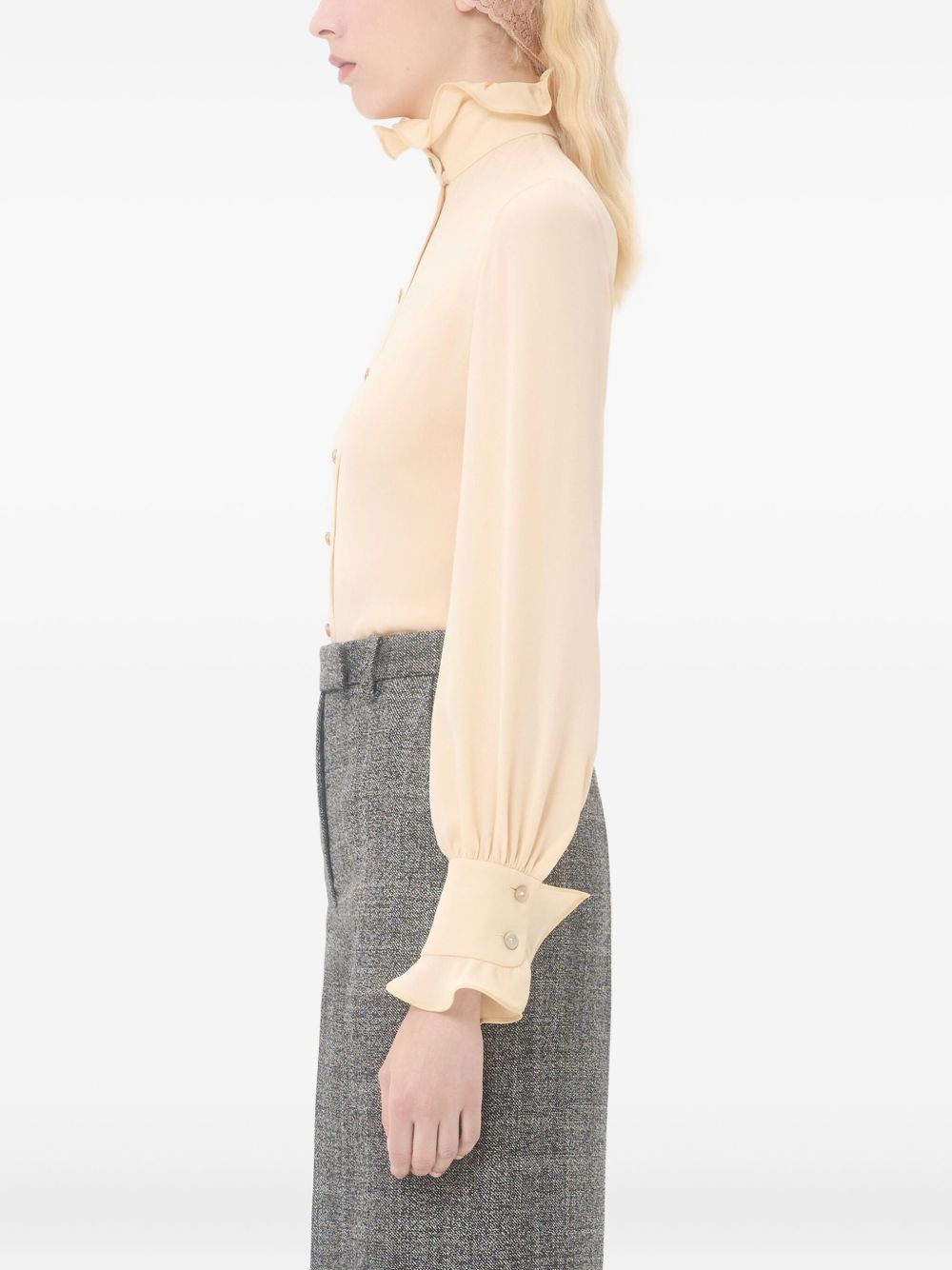 ruffle-collar blouse - 4