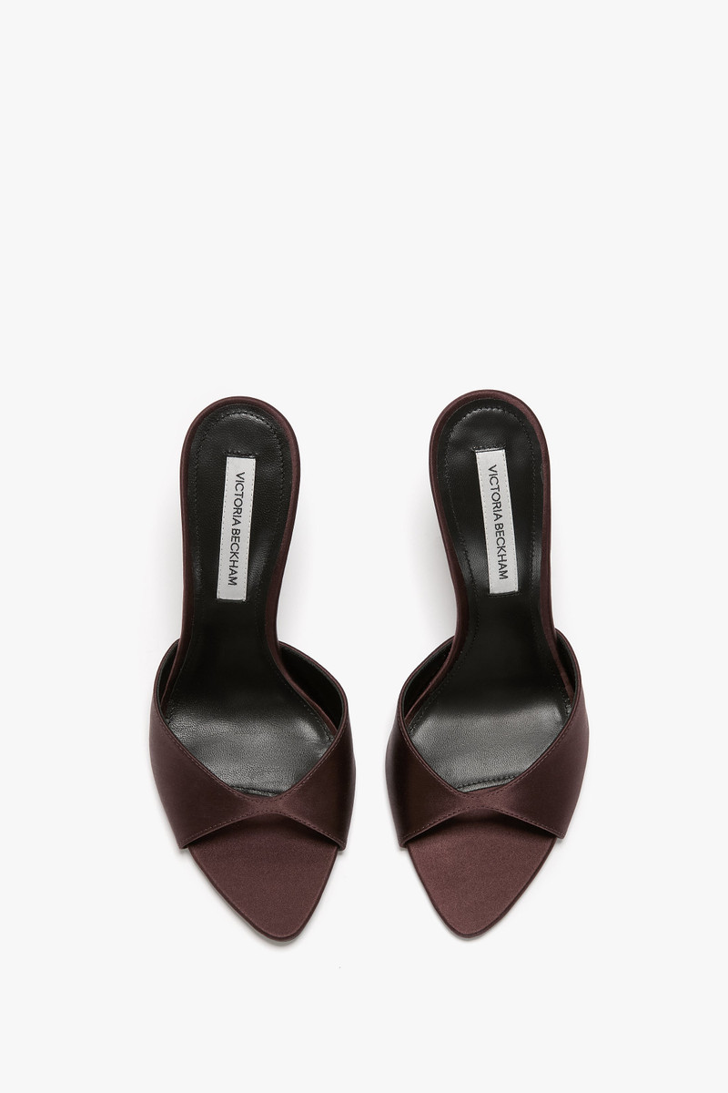 Harlow Mule 100 In Maroon Satin 4