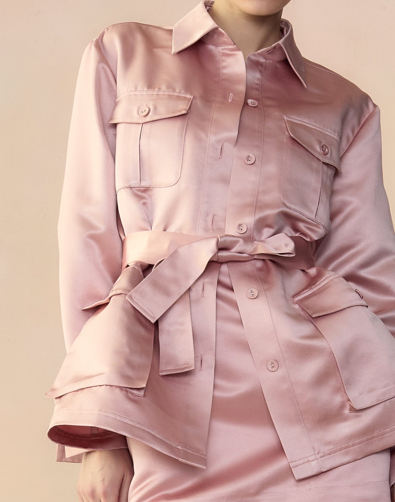 Satin Safari Jacket - 6