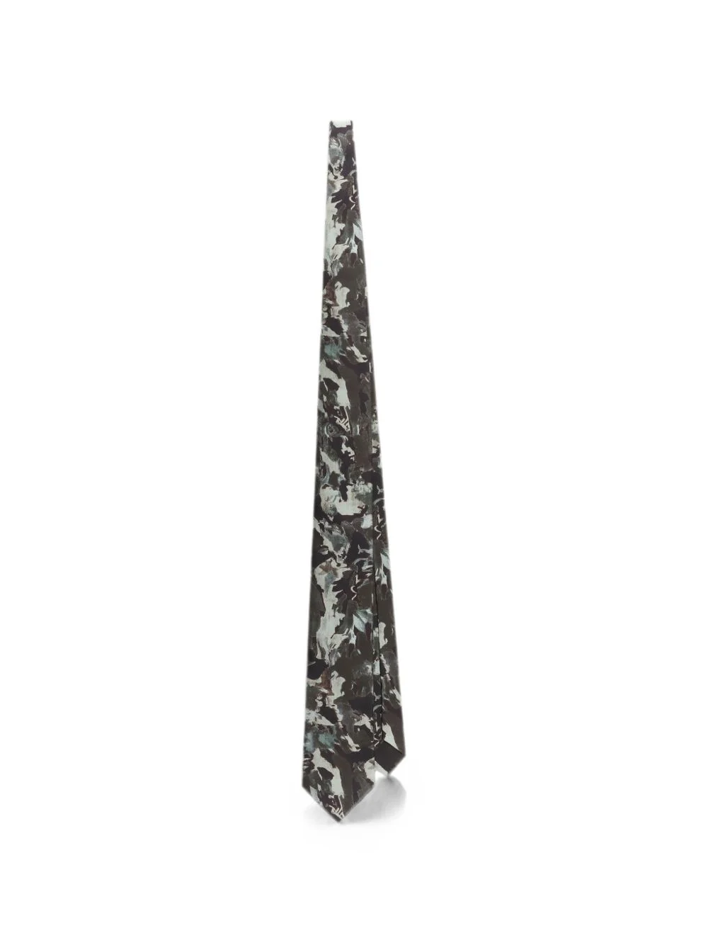 abstract-print twill tie - 1