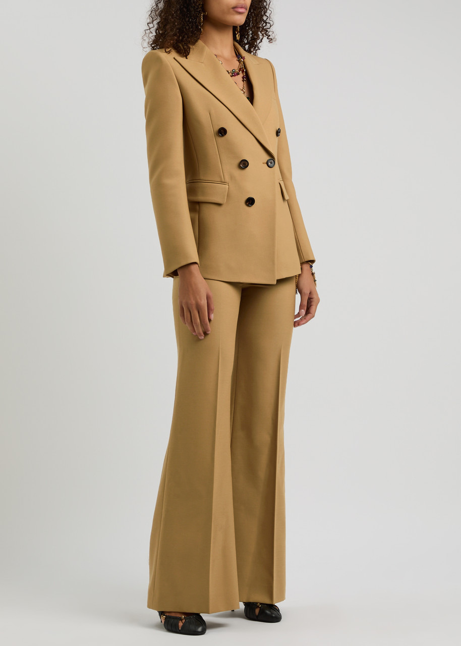 Chloe Flared-leg Wool Trousers - 4
