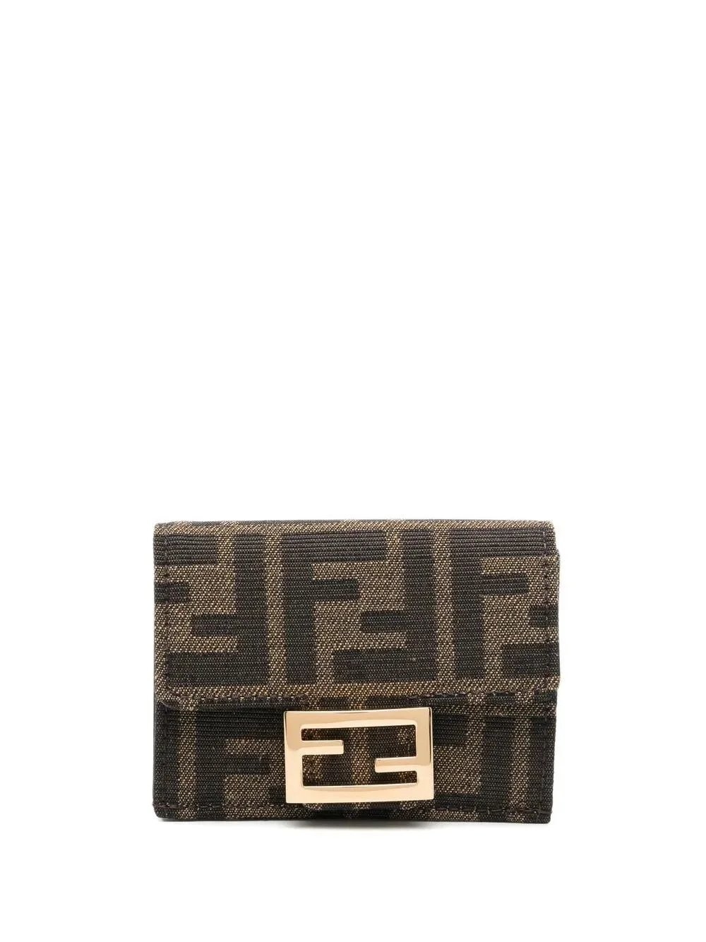 MICRO TRIFOLD BAGUETTE WALLET IN FF JACQUARD FABRIC - 1
