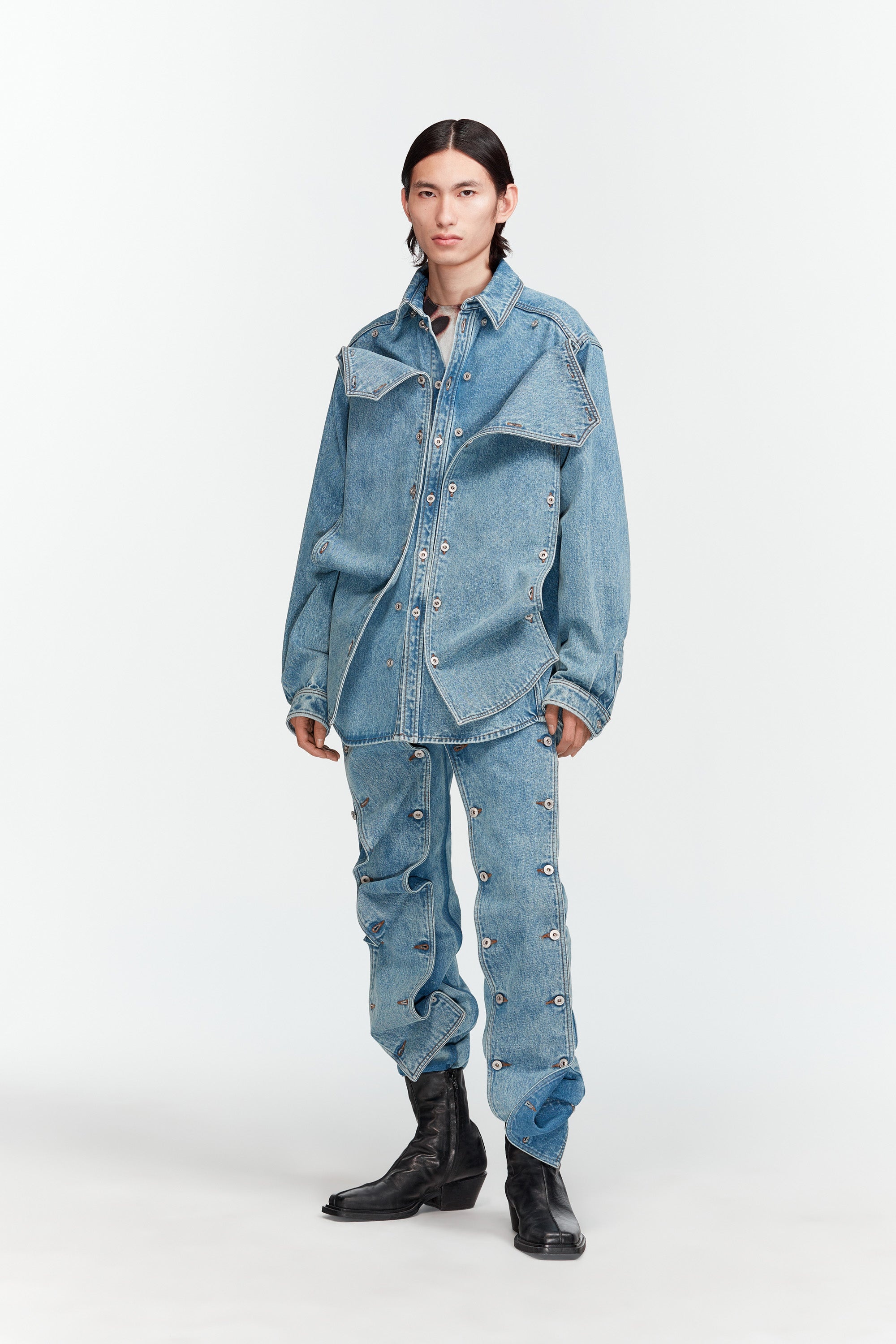 Snap Off Denim Shirt - 5