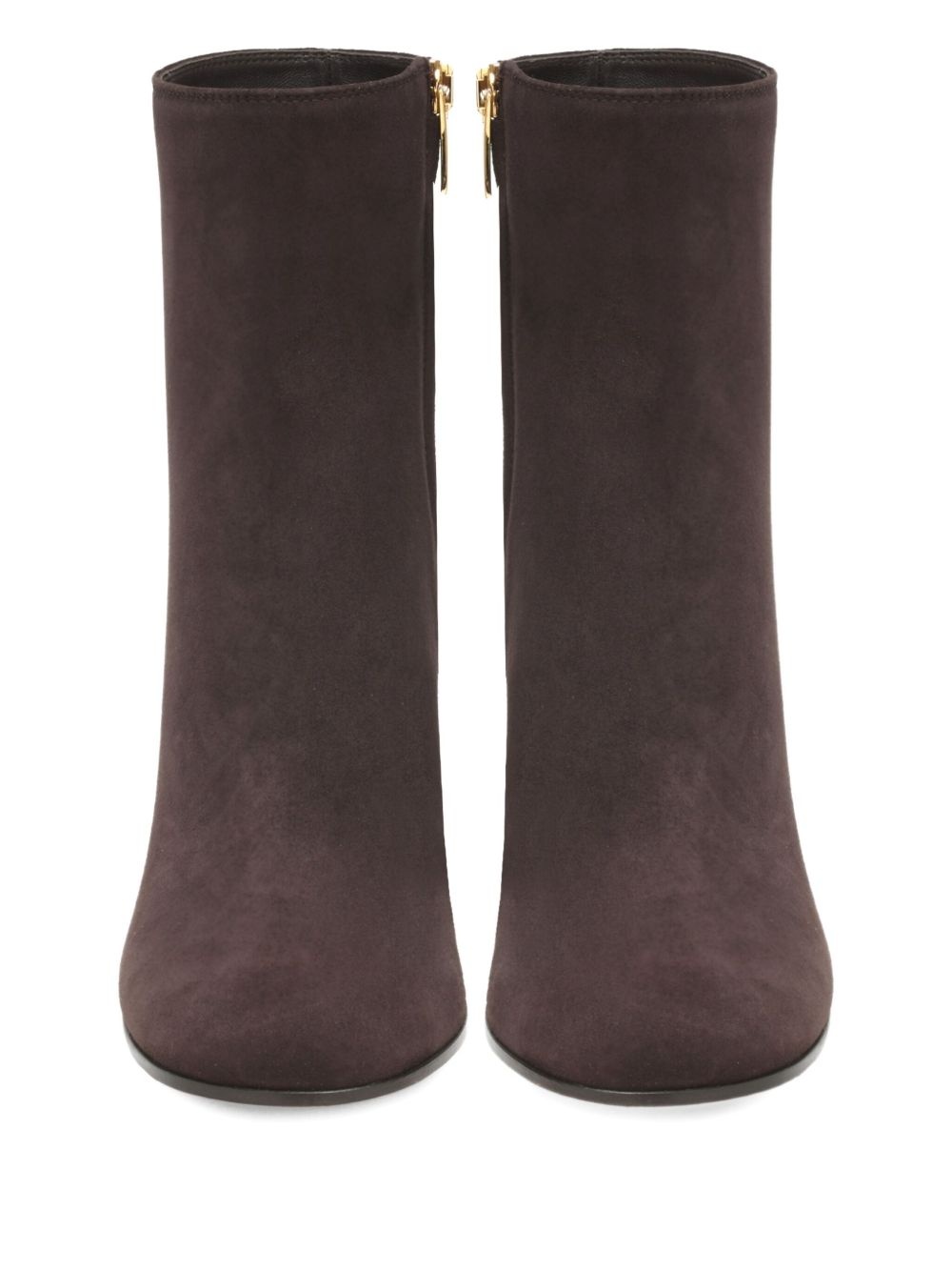 block-heel suede boots - 4