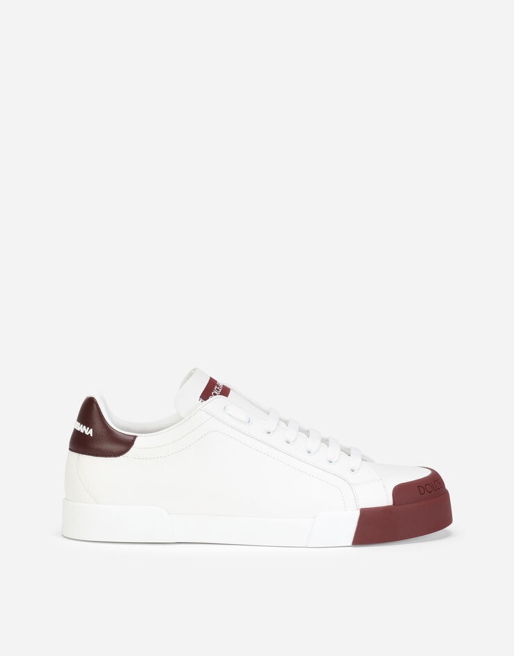 Calfskin nappa Portofino sneakers with rubber toe - 1