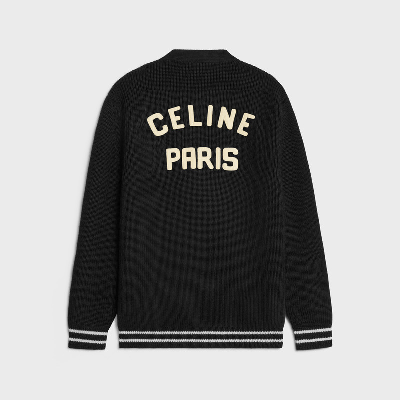 CELINE long college cardigan in wool outlook