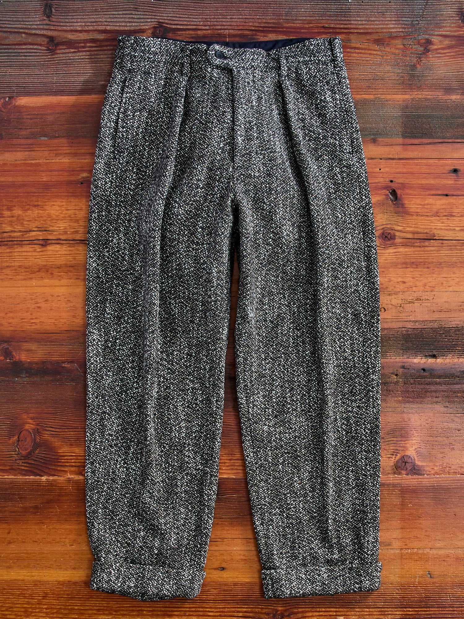 Homespun Carlyle Pants in Brown Black Wool - 1