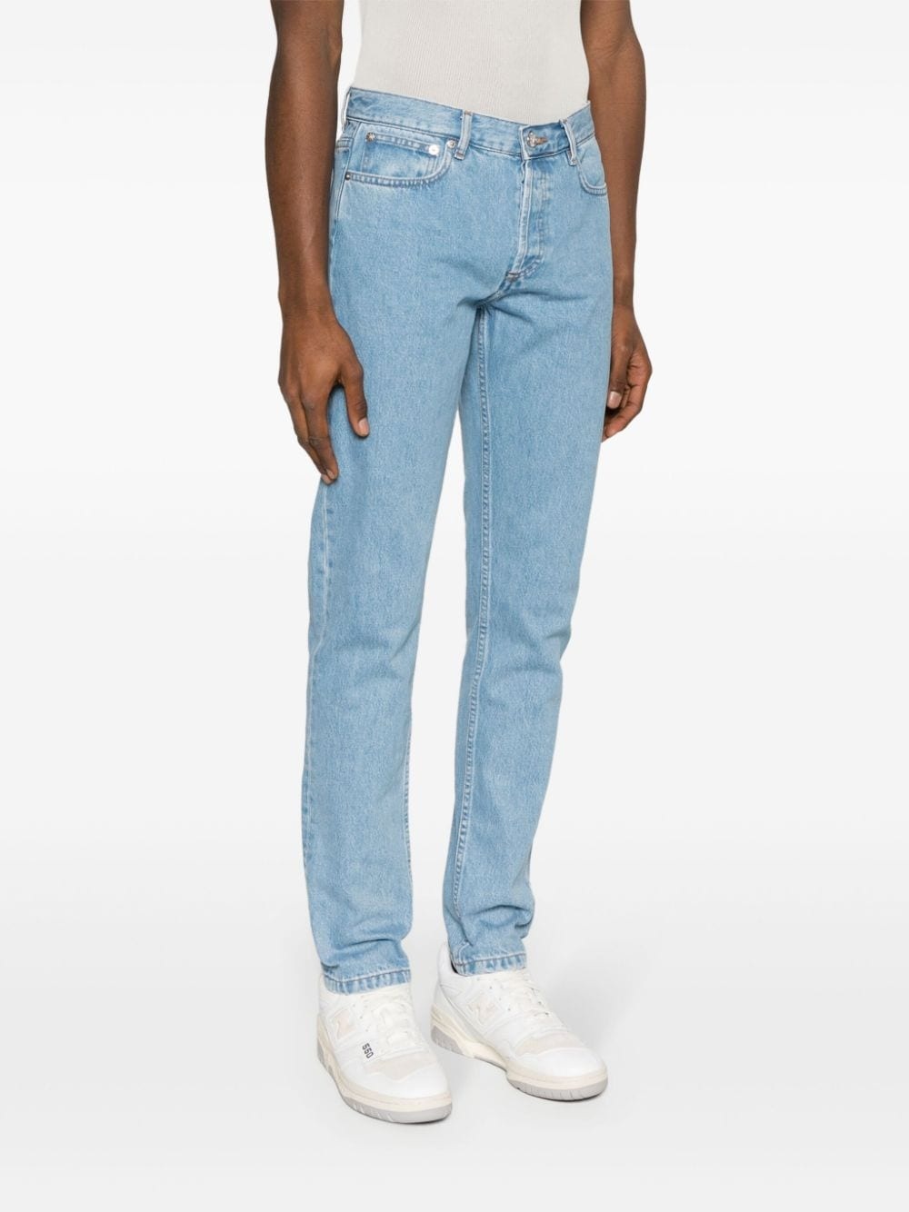 slim-cut cotton jeans - 3