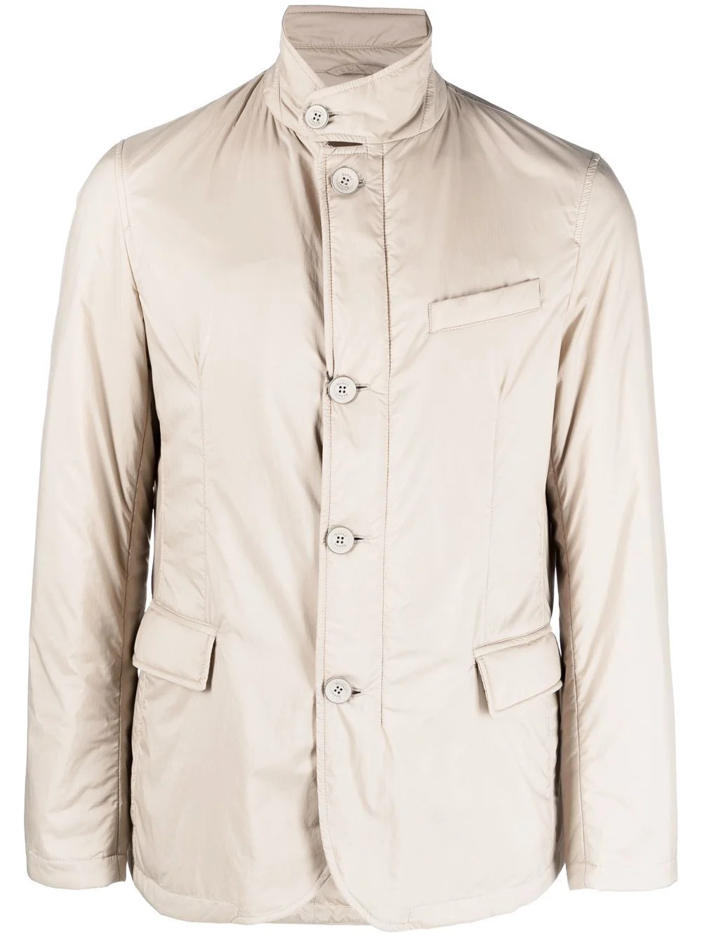 padded single-breasted jacket - 1