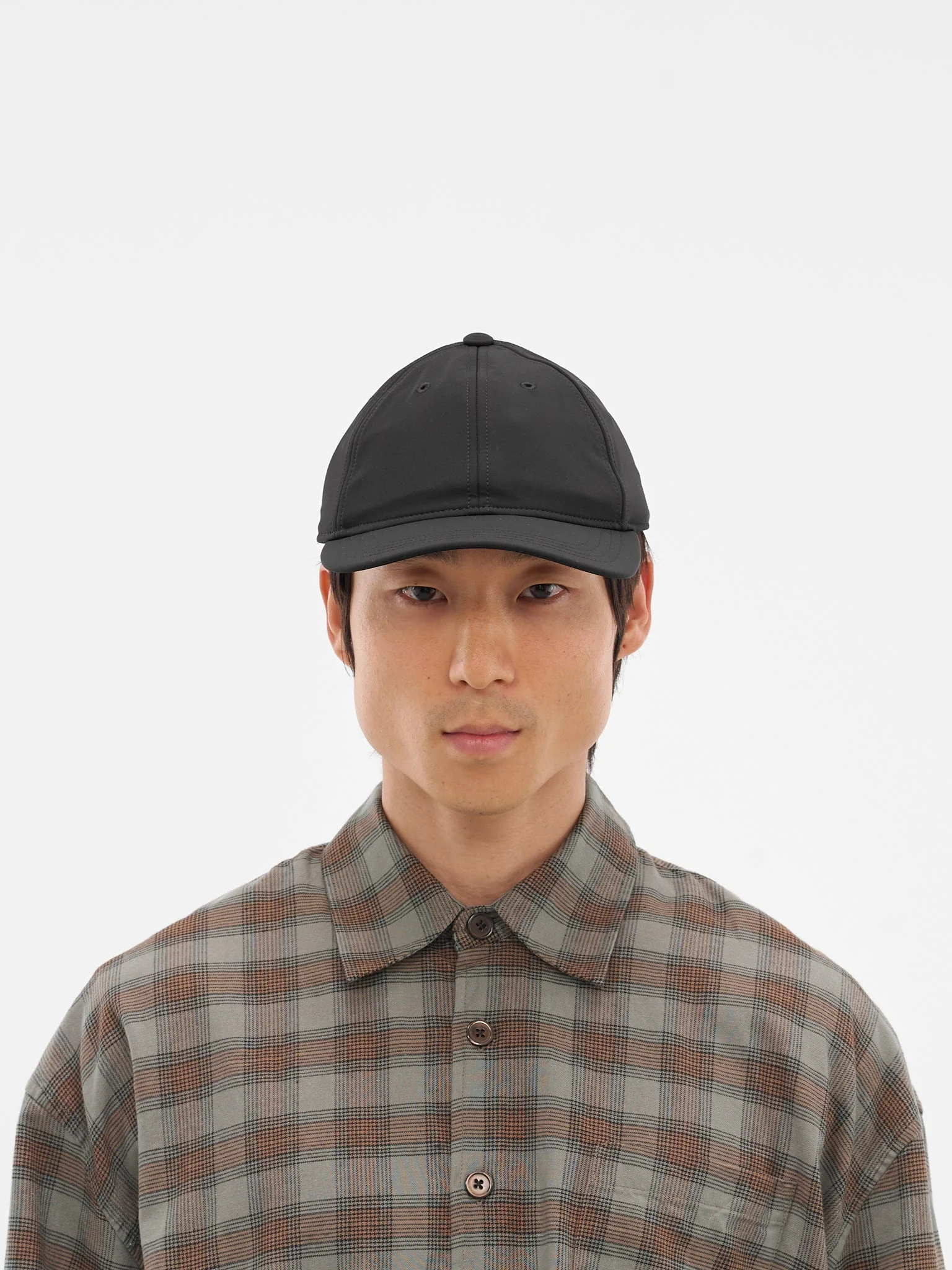 Black Nylon 6-Panel Baseball Cap - 1