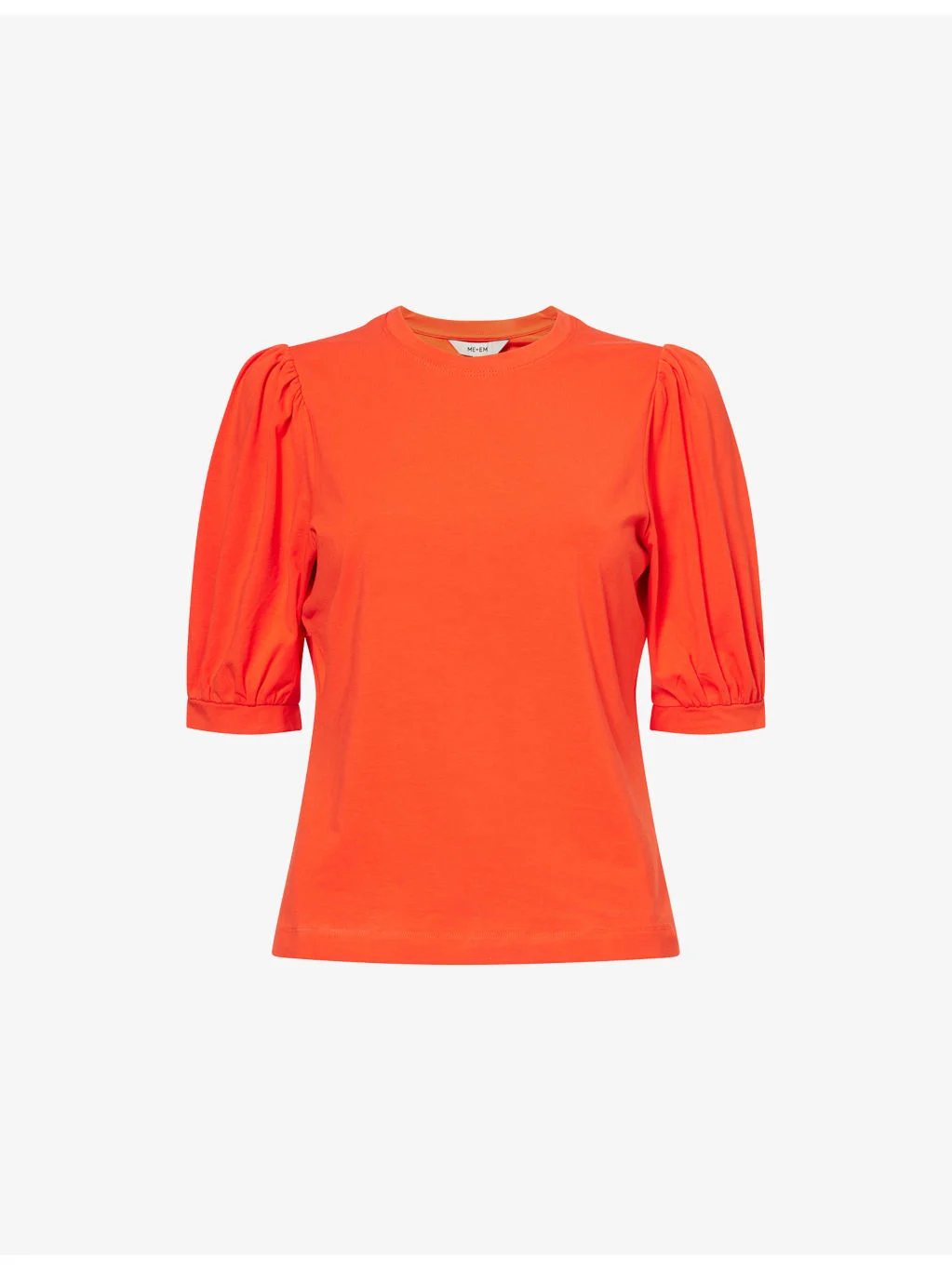 Puff-Sleeve Stretch-Cotton T-Shirt - 1