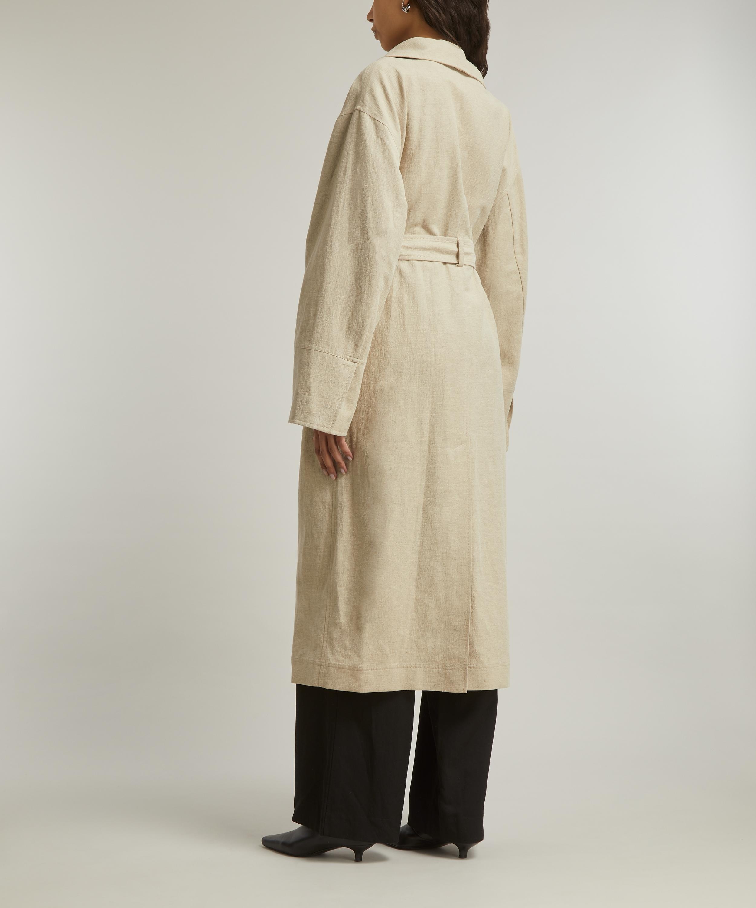 Signature Linen Trench Coat - 4