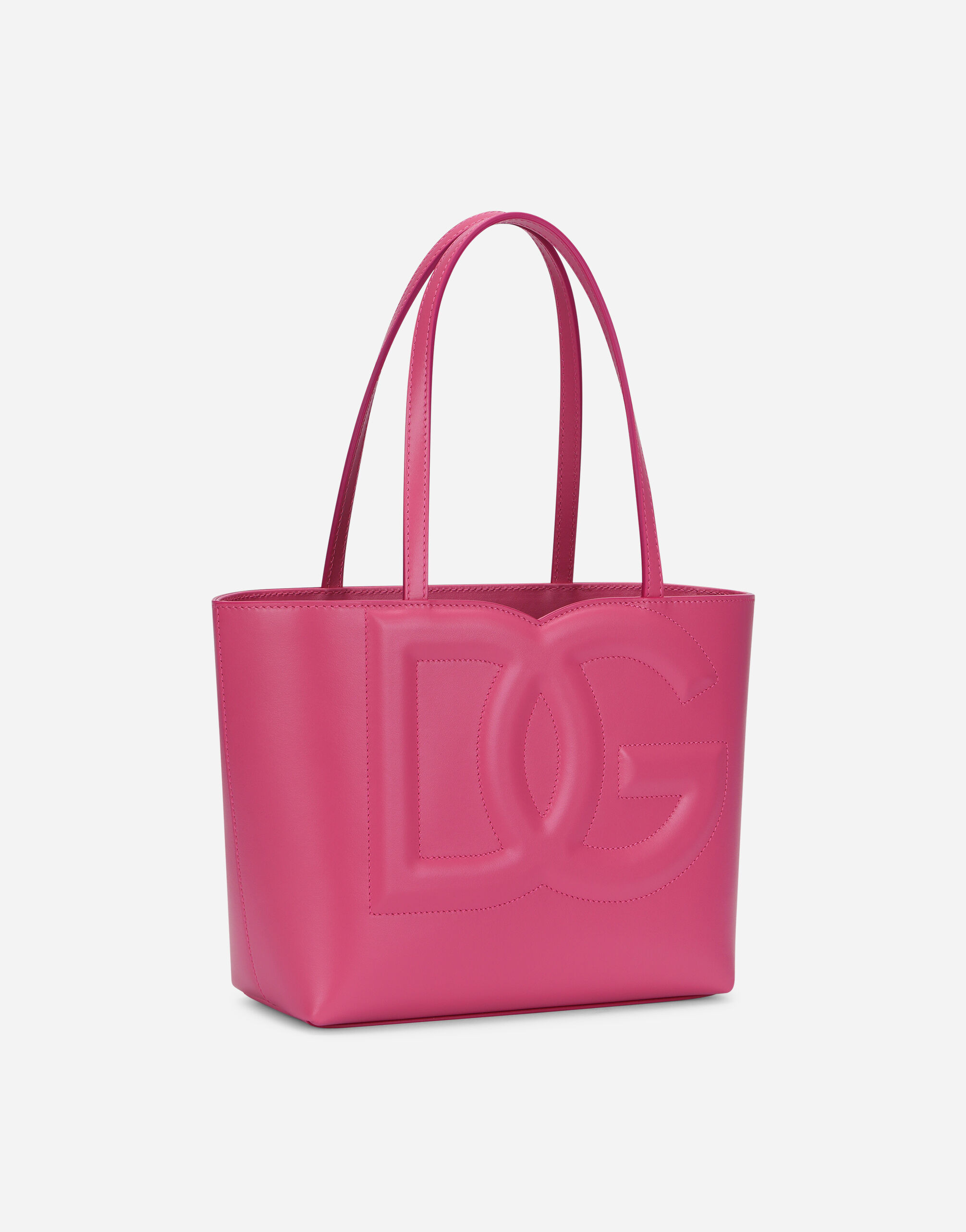 Small calfskin Logo shopper - 3