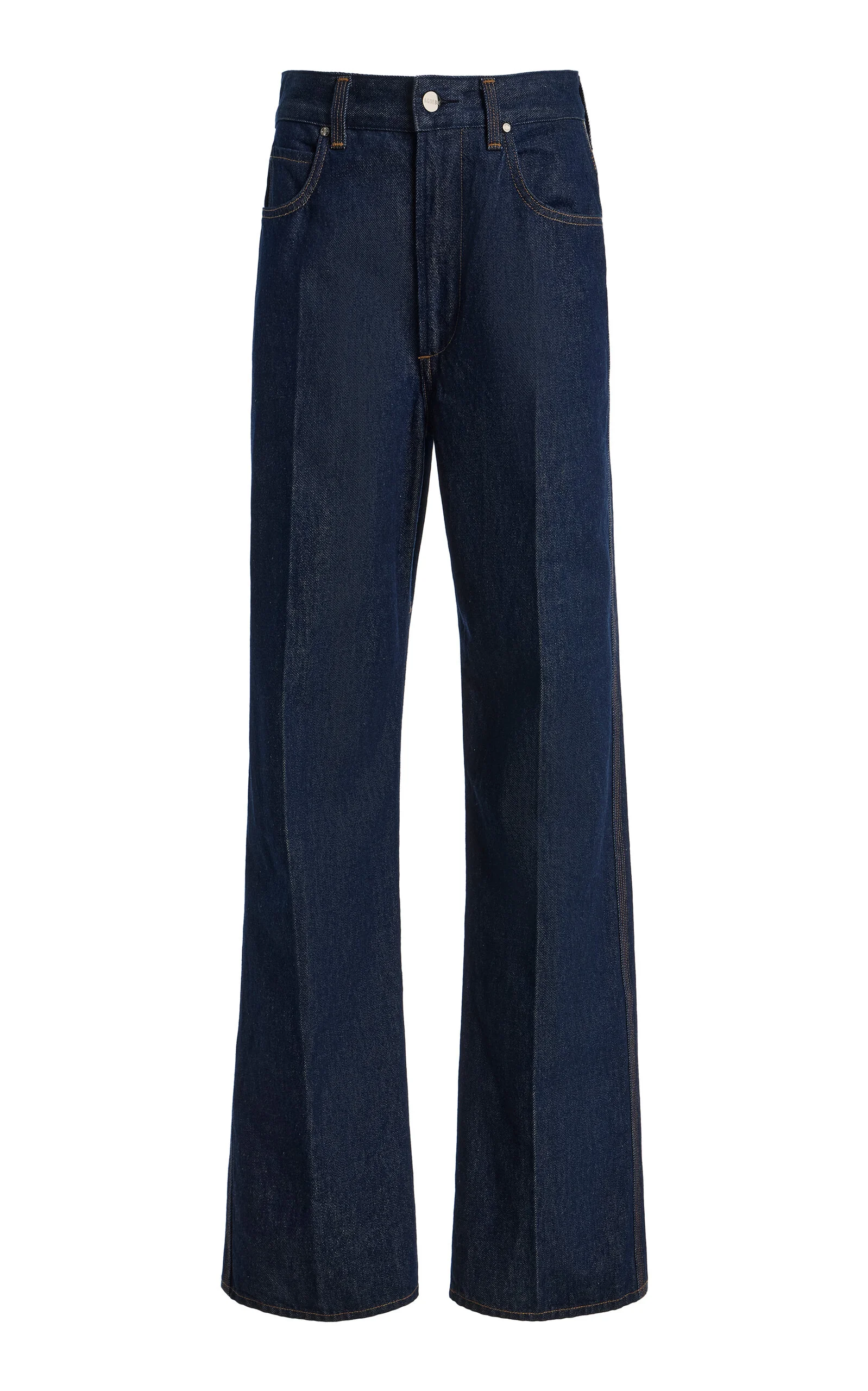 Morgan Rigid Mid-Rise Straight-Leg Jeans - 1