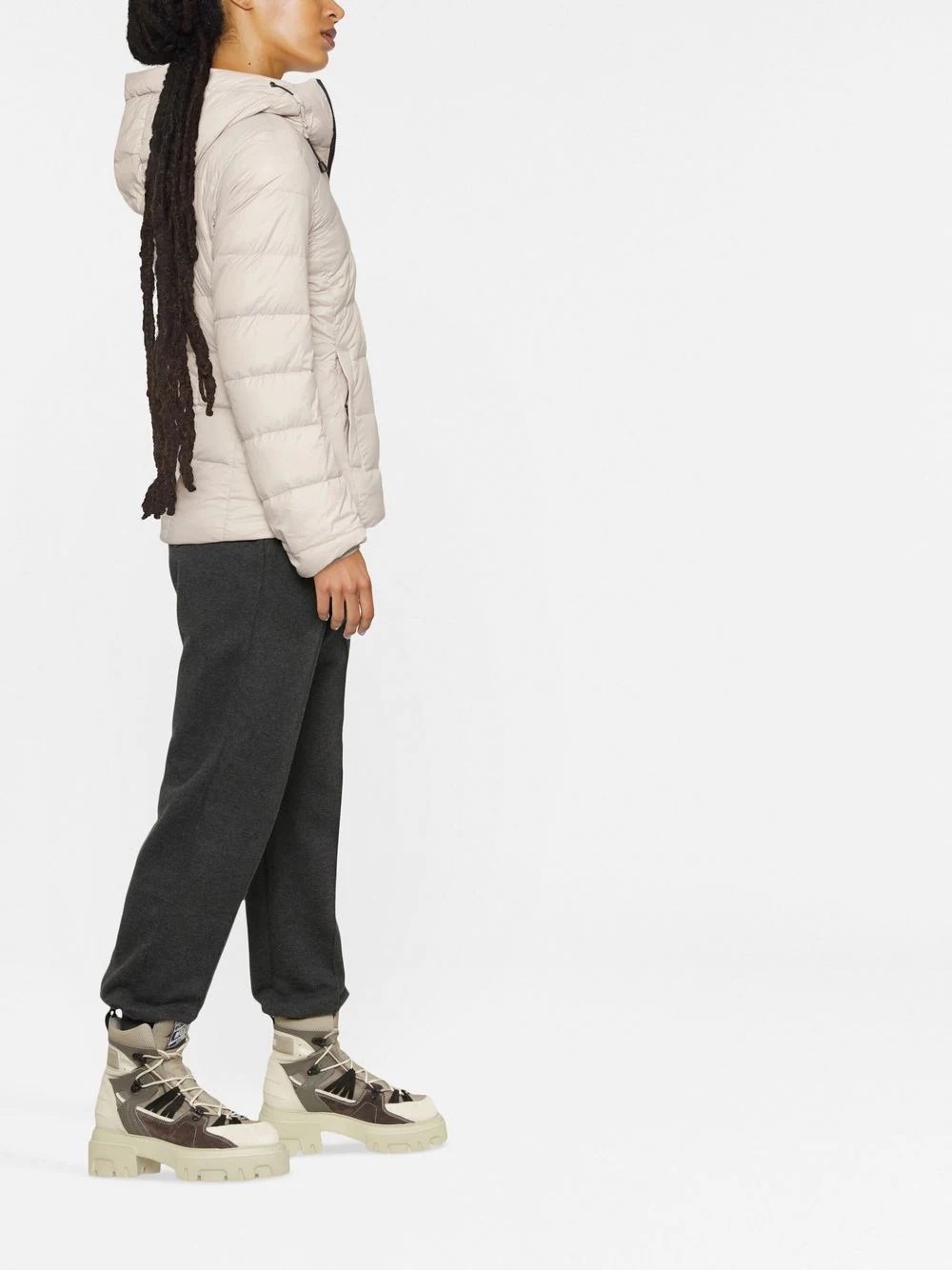 logo-patch puffer jacket - 3
