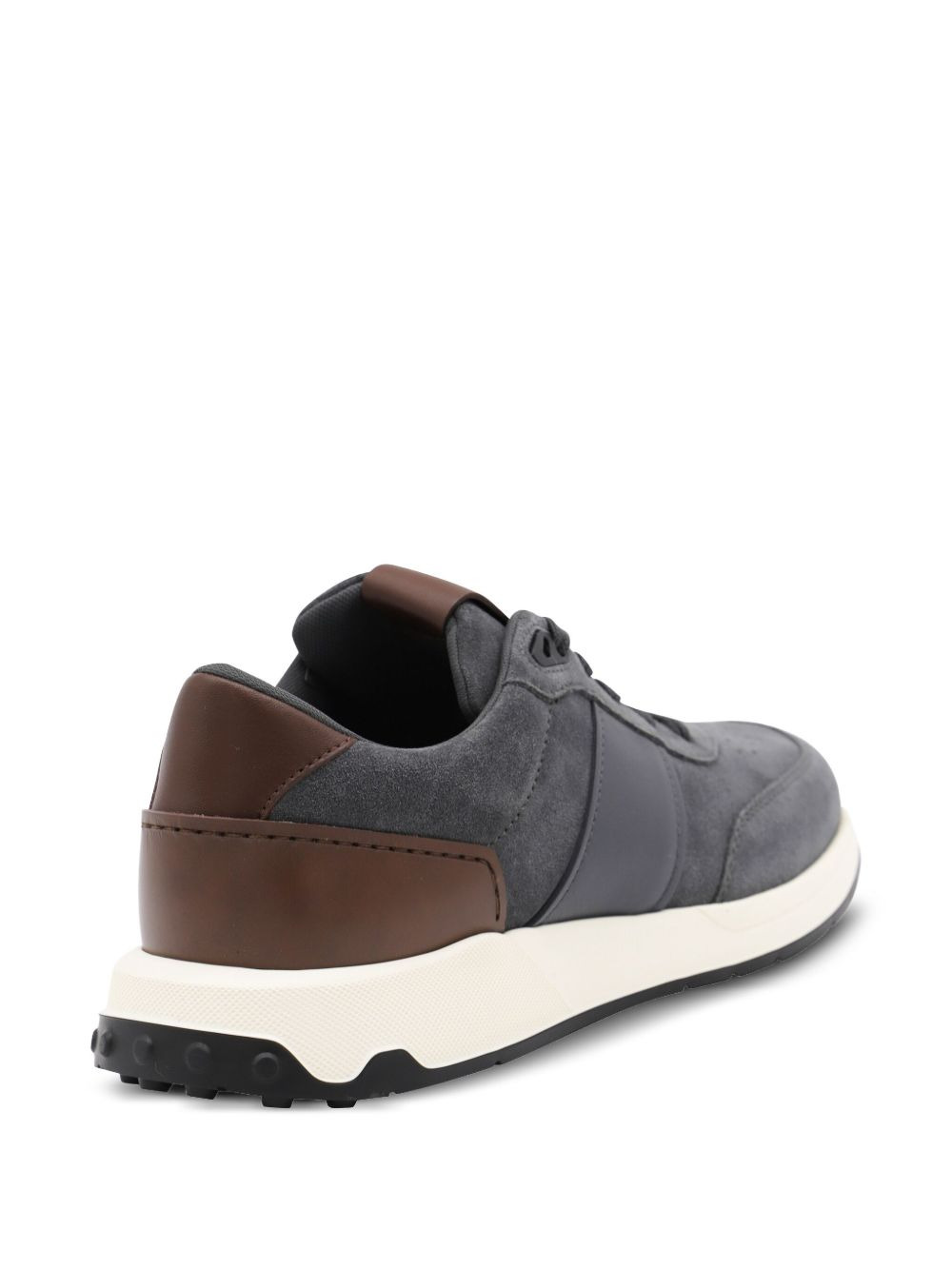 suede leather panel trainers - 3