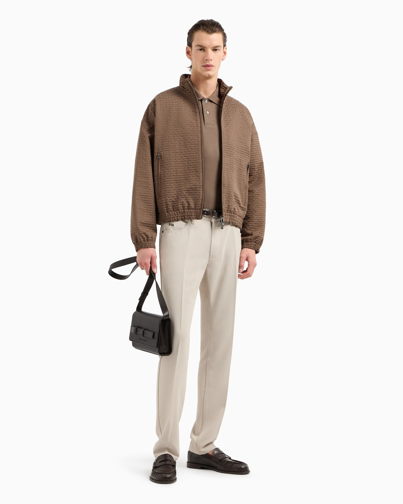 EMPORIO ARMANI SLIM-FIT STRETCH PIQUÉ POLO SHIRT WITH MICRO EAGLE outlook