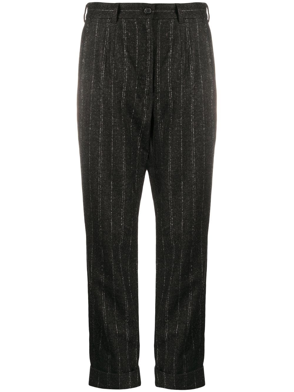 pinstripe cropped trousers - 1