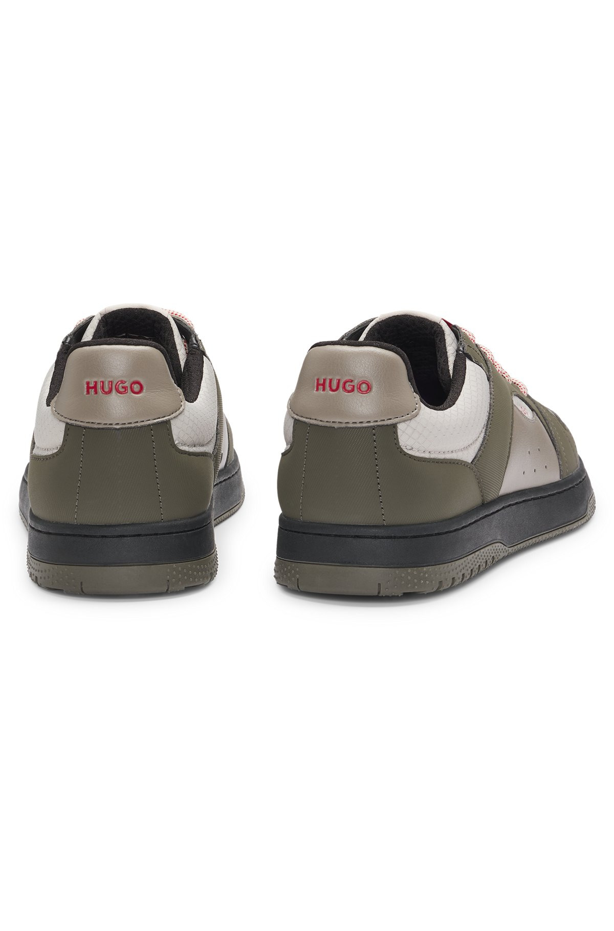 MIXED-MATERIAL TRAINERS WITH RIPSTOP AND FAUX SUEDE - 5