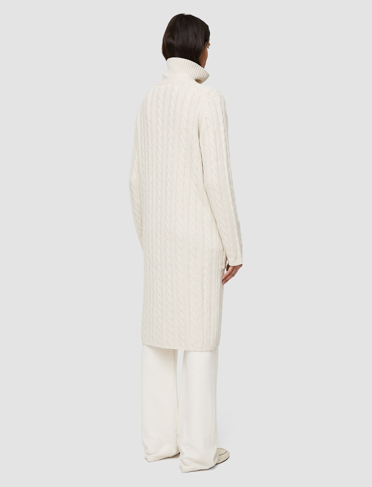 Light Cable Knit Long Cardigan - 4